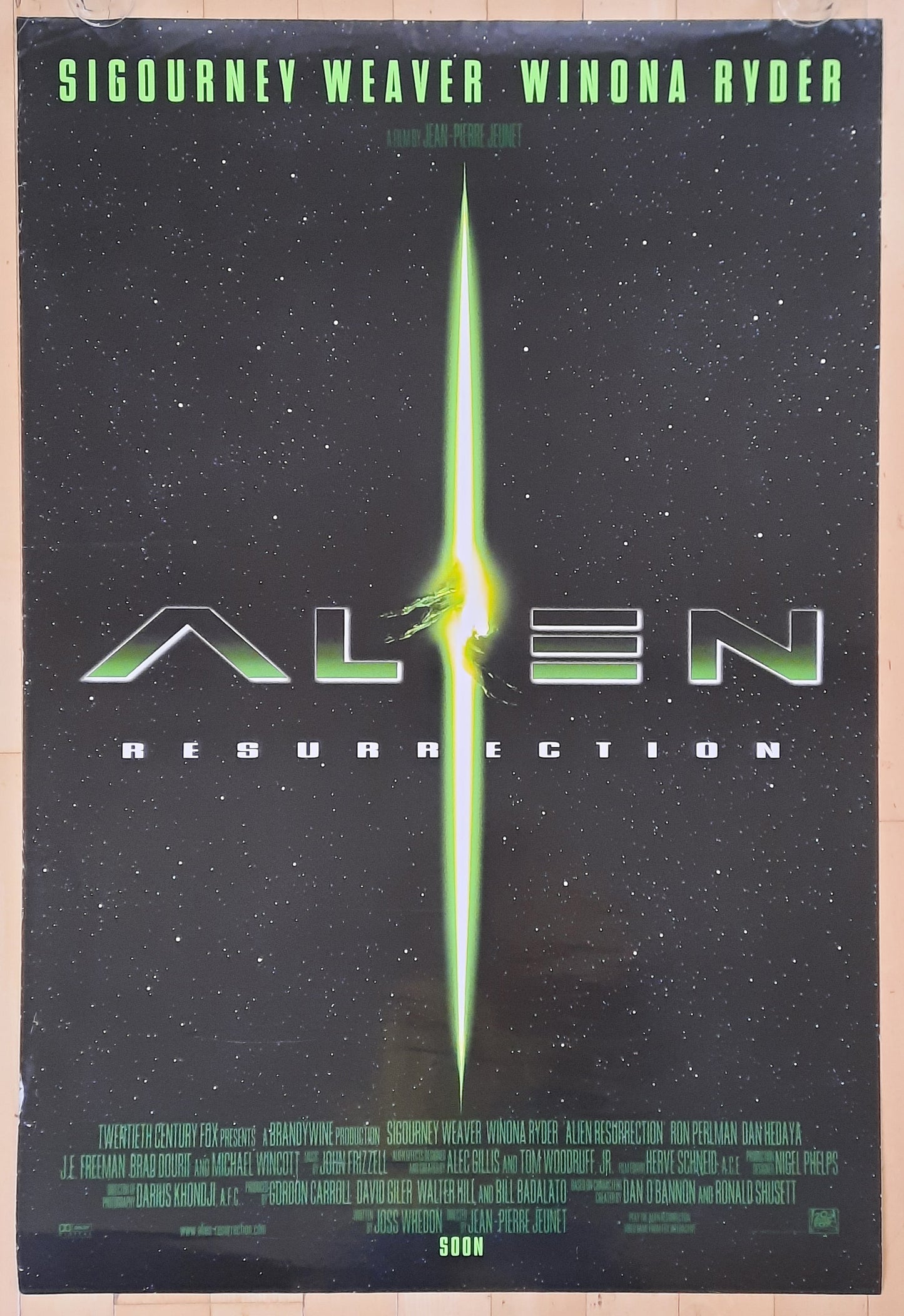 ALIEN RESURRECTION Original Movie Poster 1997 Teaser Sigourney Weaver US 1-Sheet ROLLED 2
