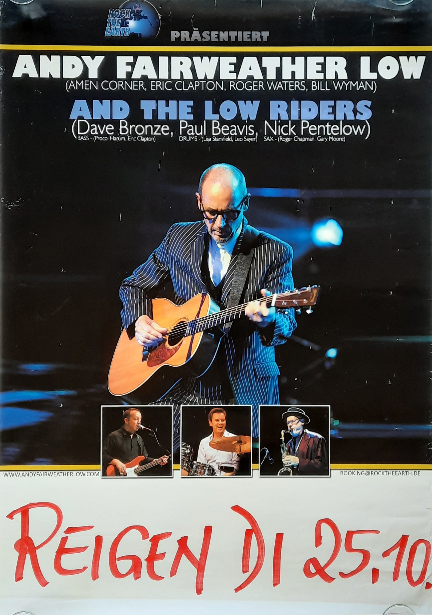 ANDY FAIRWEATHER LOW Original Concert Poster October 25, 2010 Vienna Austria