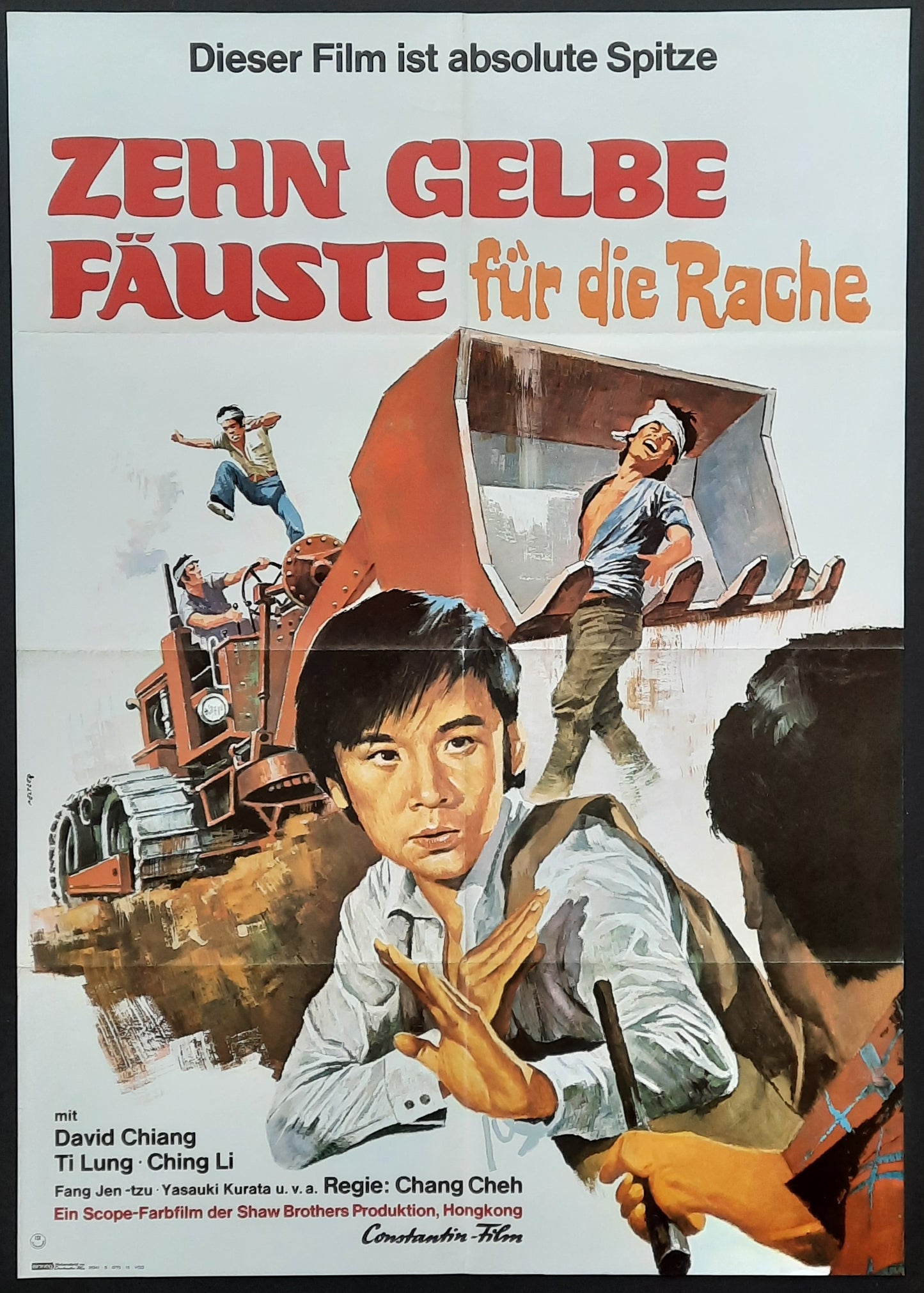 ANGRY GUEST Original Movie Poster 1972 Chang Cheh German 1-Sheet