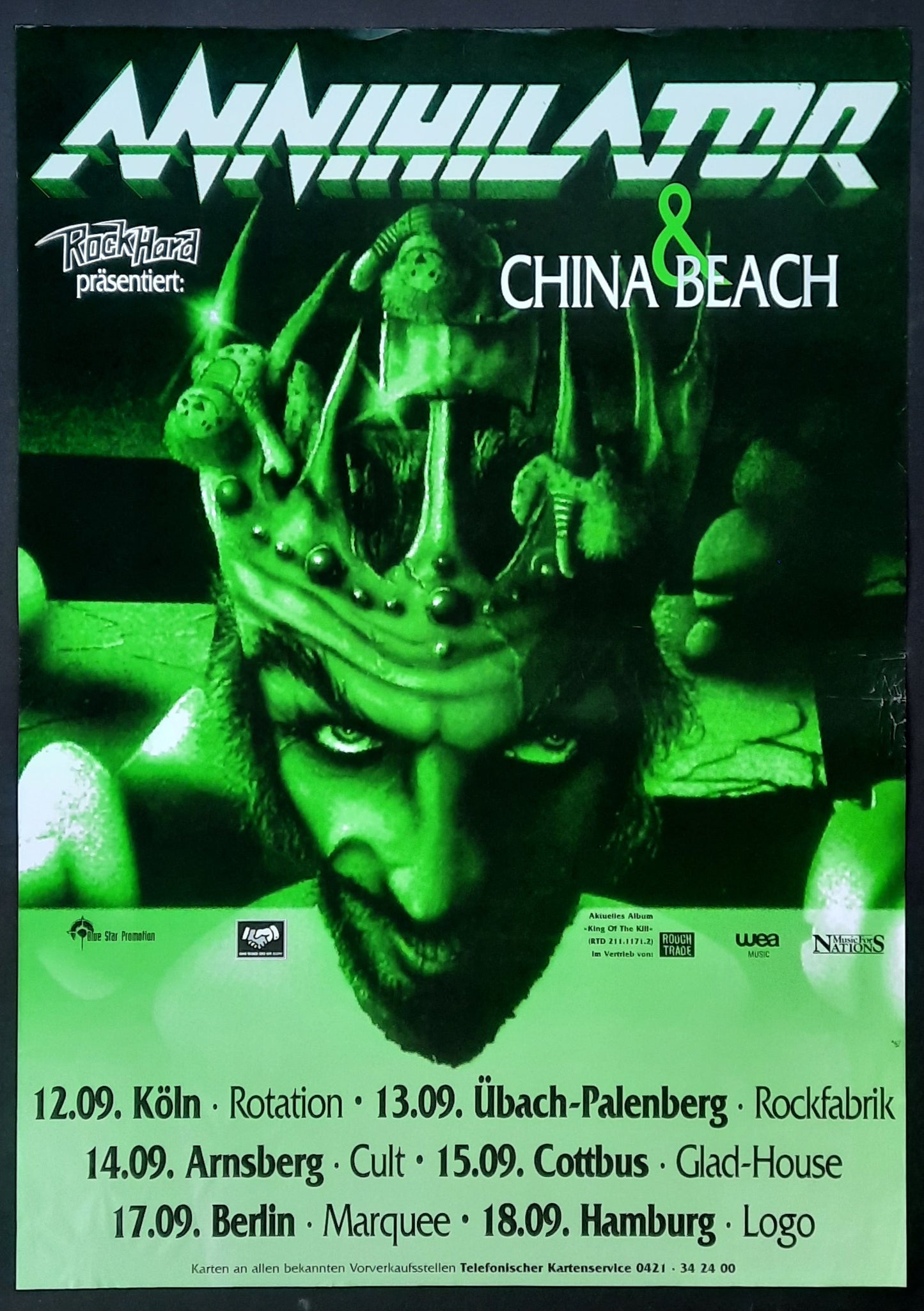 ANNIHILATOR Original Concert Poster 1994 Germany 1