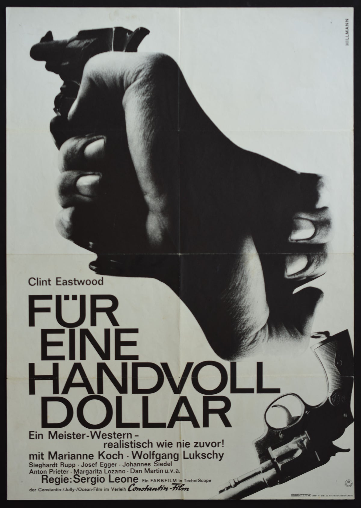 A FISTFUL OF DOLLARS 1965 Original Movie Poster - Clint Eastwood. German A1