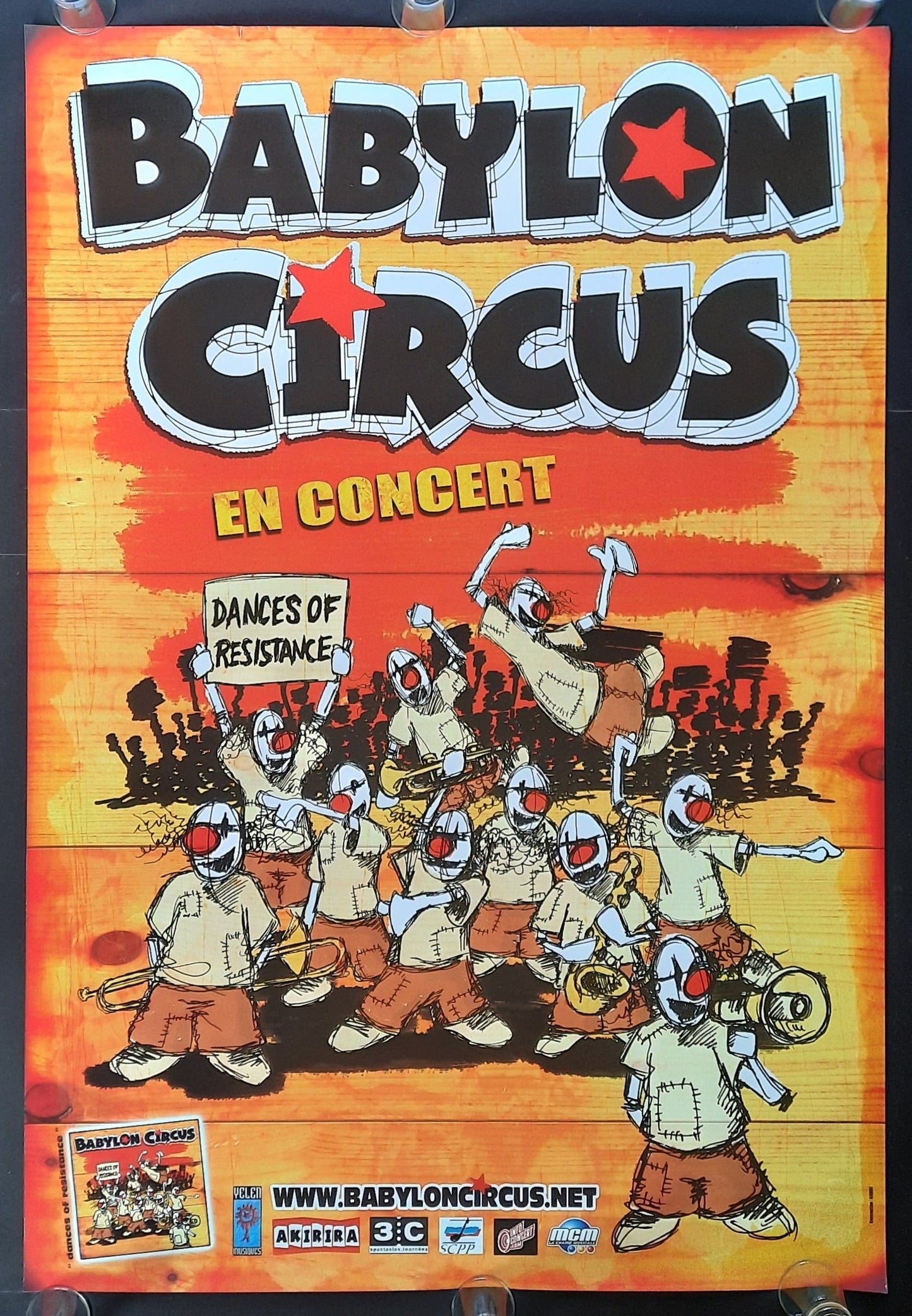 BABYLON CIRCUS Original Concert Poster 2004 Europe SUBWAY POSTER 1