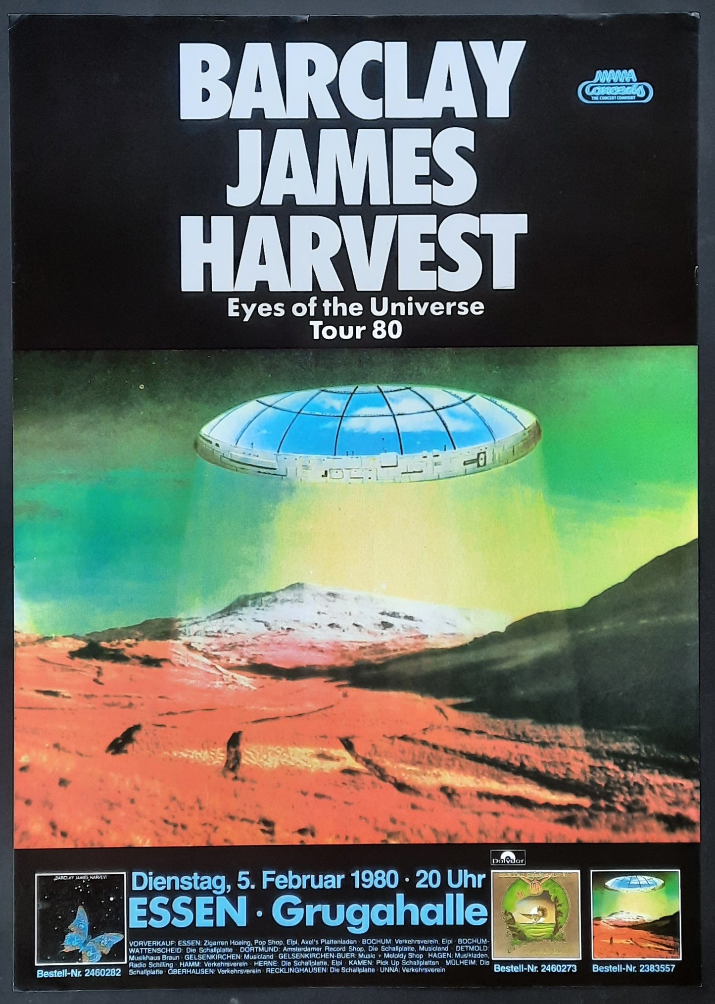 BARCLAY JAMES HARVEST Original Concert Poster February 5, 1980 Essen Germany 1