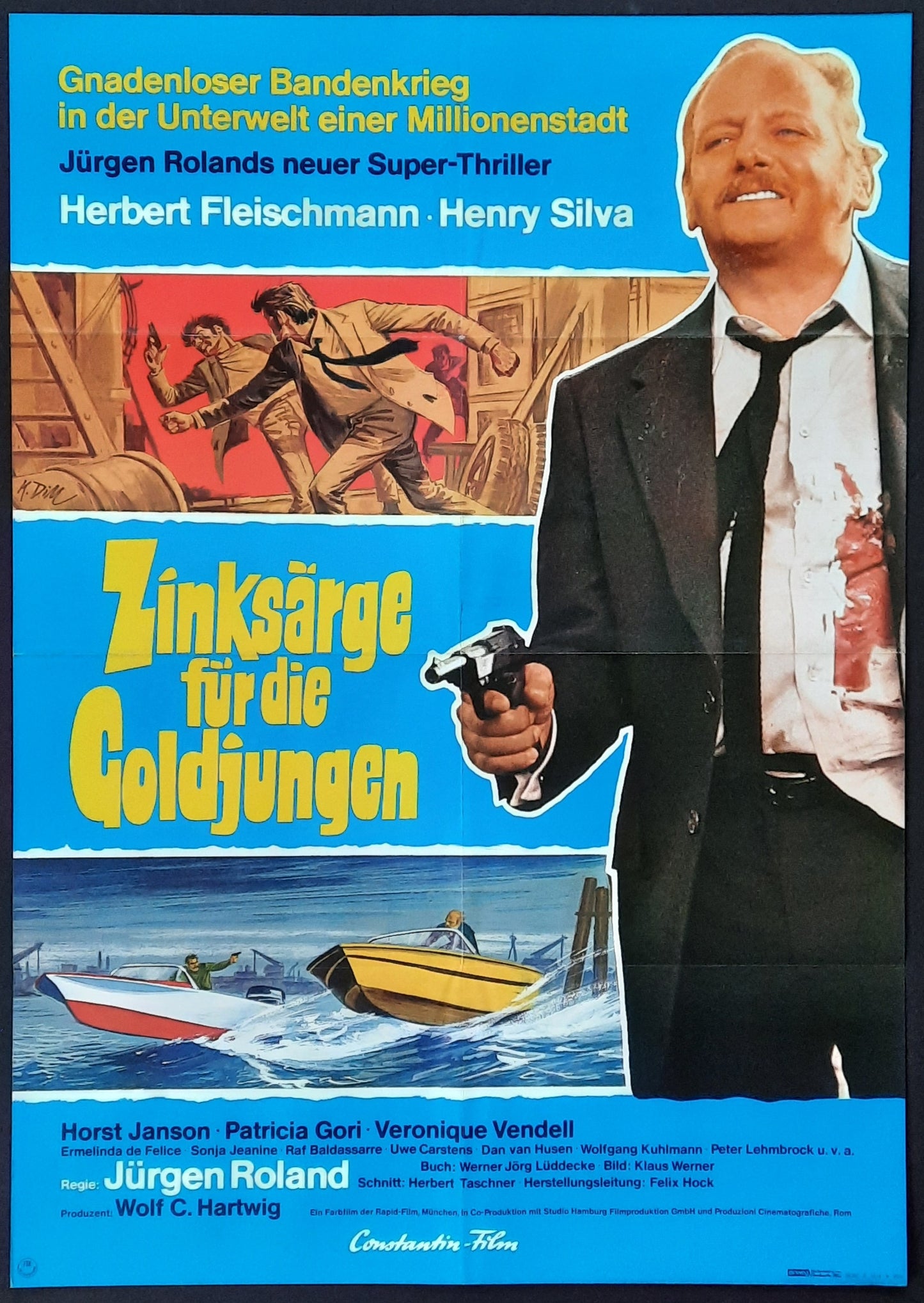 BATTLE OF THE GODFATHERS Original Movie Poster 1973 Jürgen Roland German 1-Sheet Poster