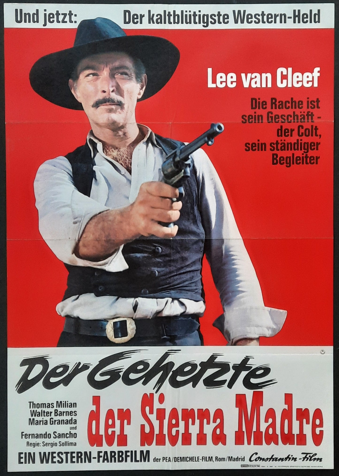 BIG GUNDOWN Original Movie Poster 1967 Lee van Cleef German 1-Sheet Poster