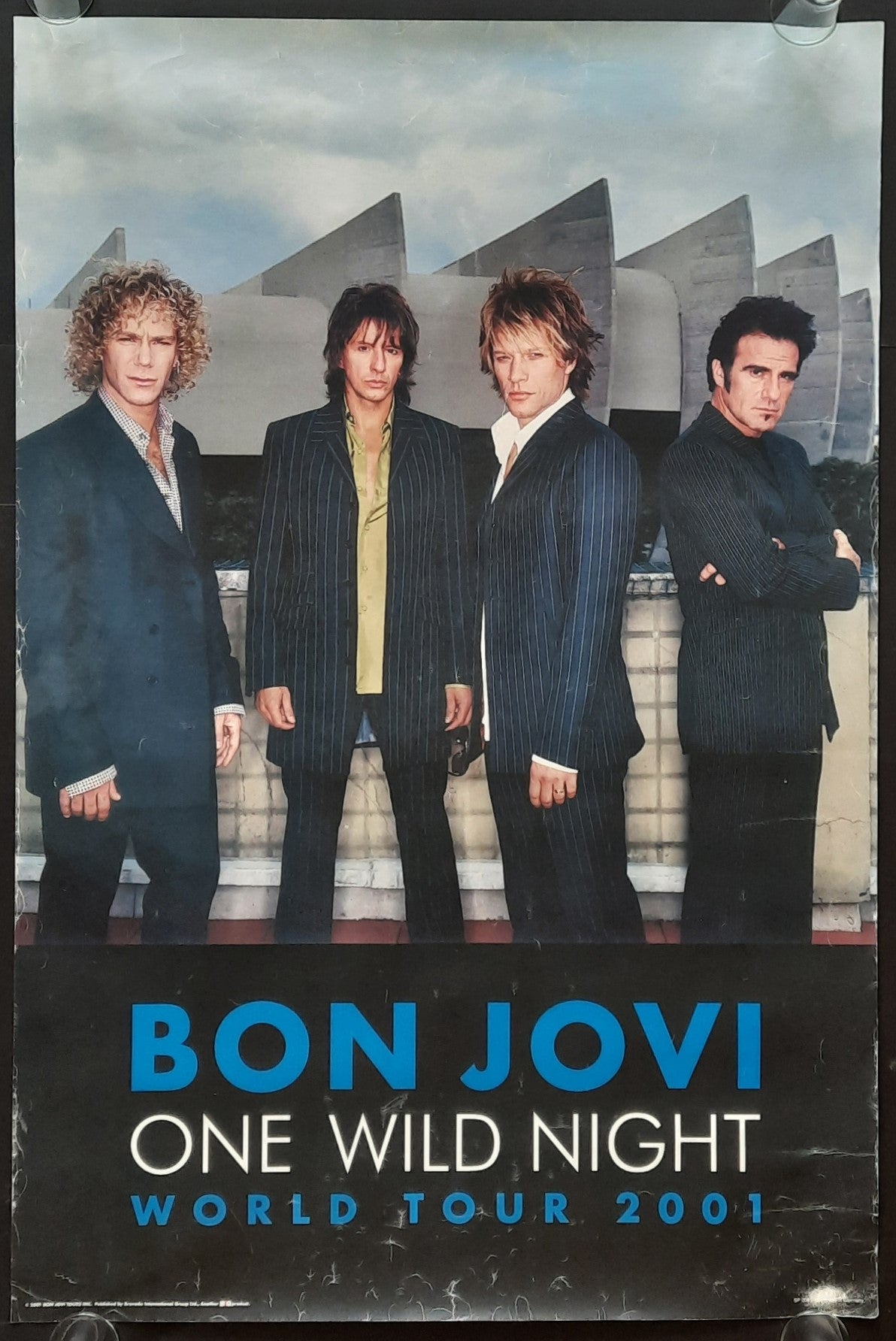 BON JOVI Original Promotion Poster 2001 World Tour ONE WILD NIGHT