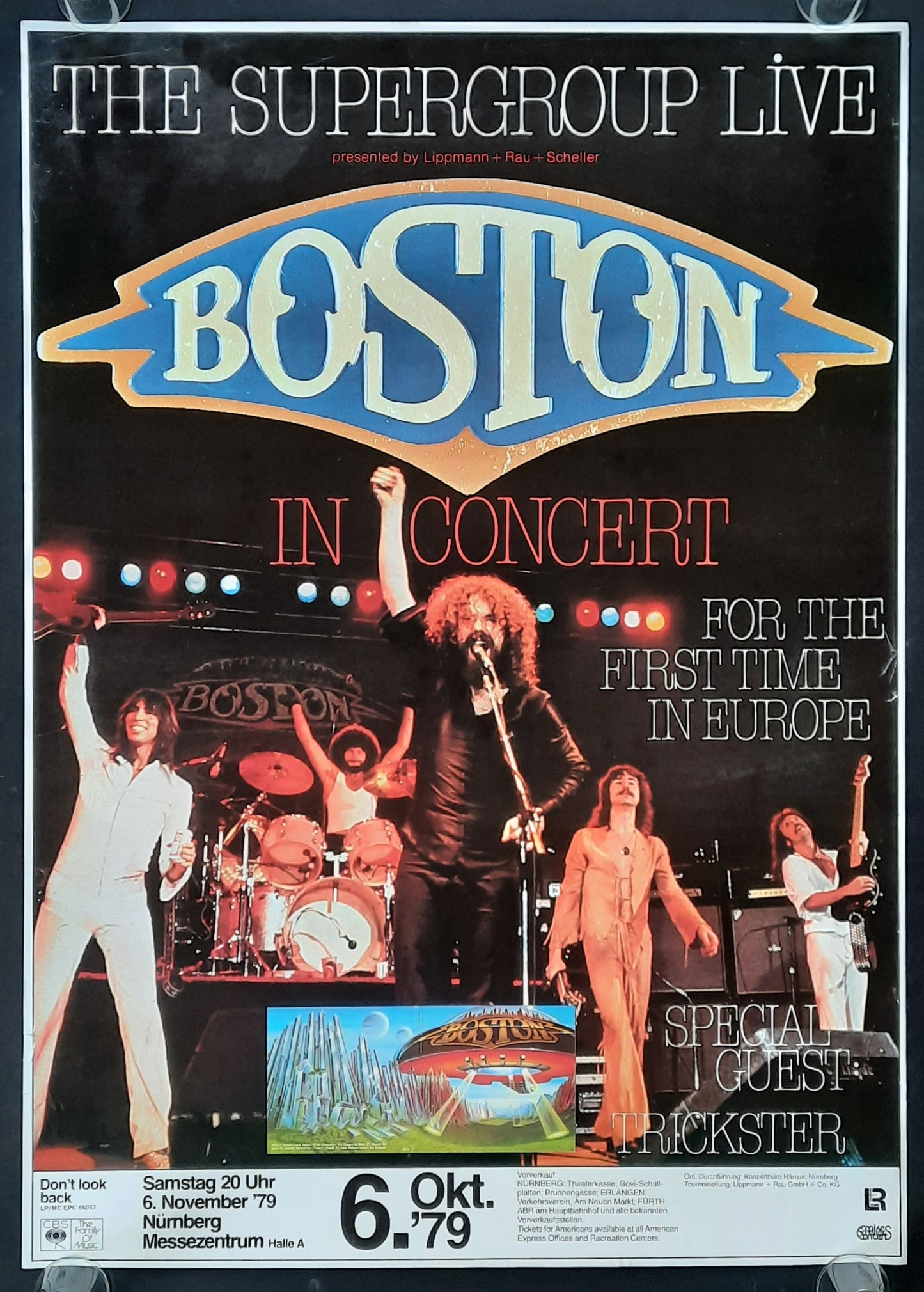 BOSTON Original Concert Poster October 6, 1979 Nuremberg Germany 1