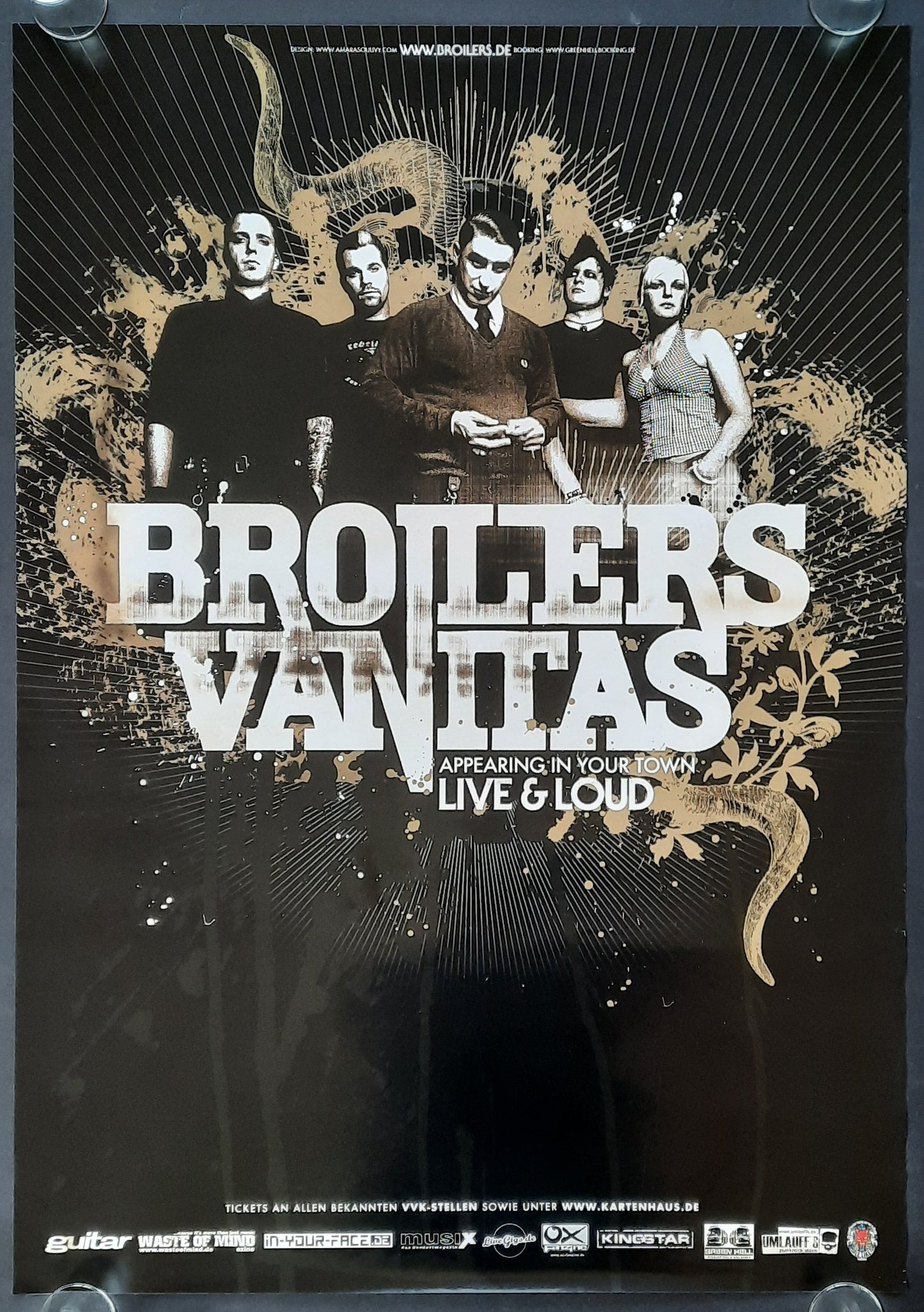 BROILERS Original Concert Poster 2007 Live & Loud Tour 1