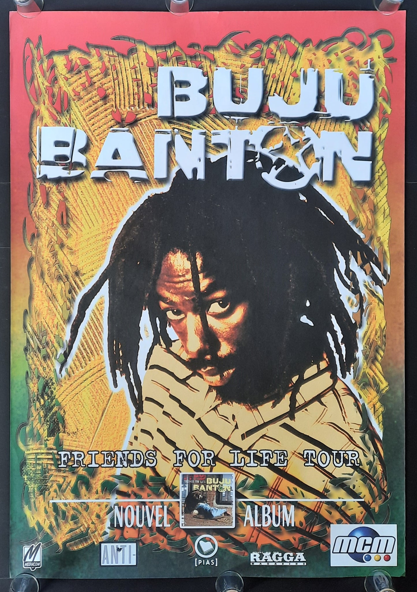 BUJU BANTON Original Concert Poster 2003 Germany Europe SUBWAY POSTER 1