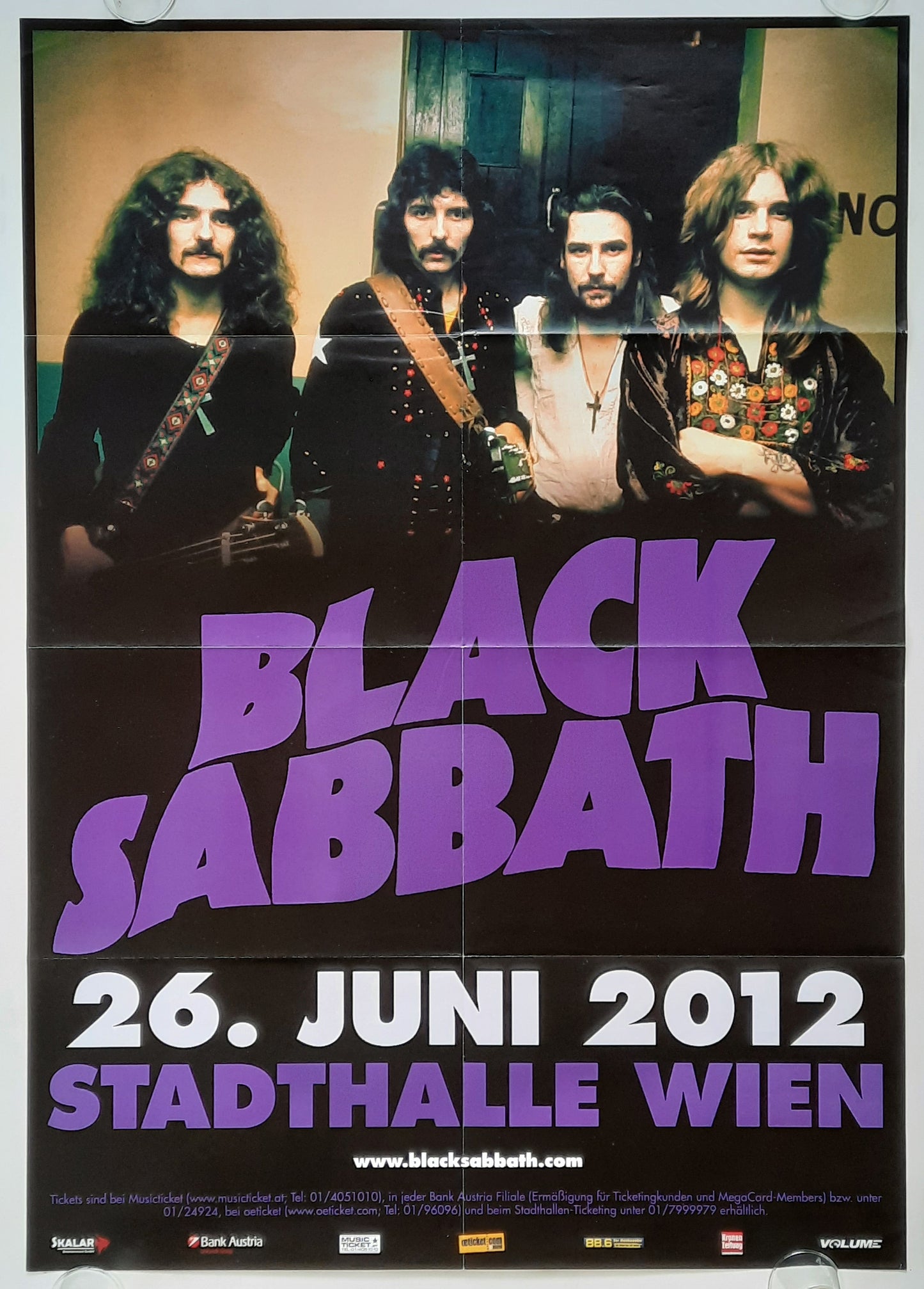 BLACK SABBATH Original Concert Poster June 26, 2012 Vienna Austria
