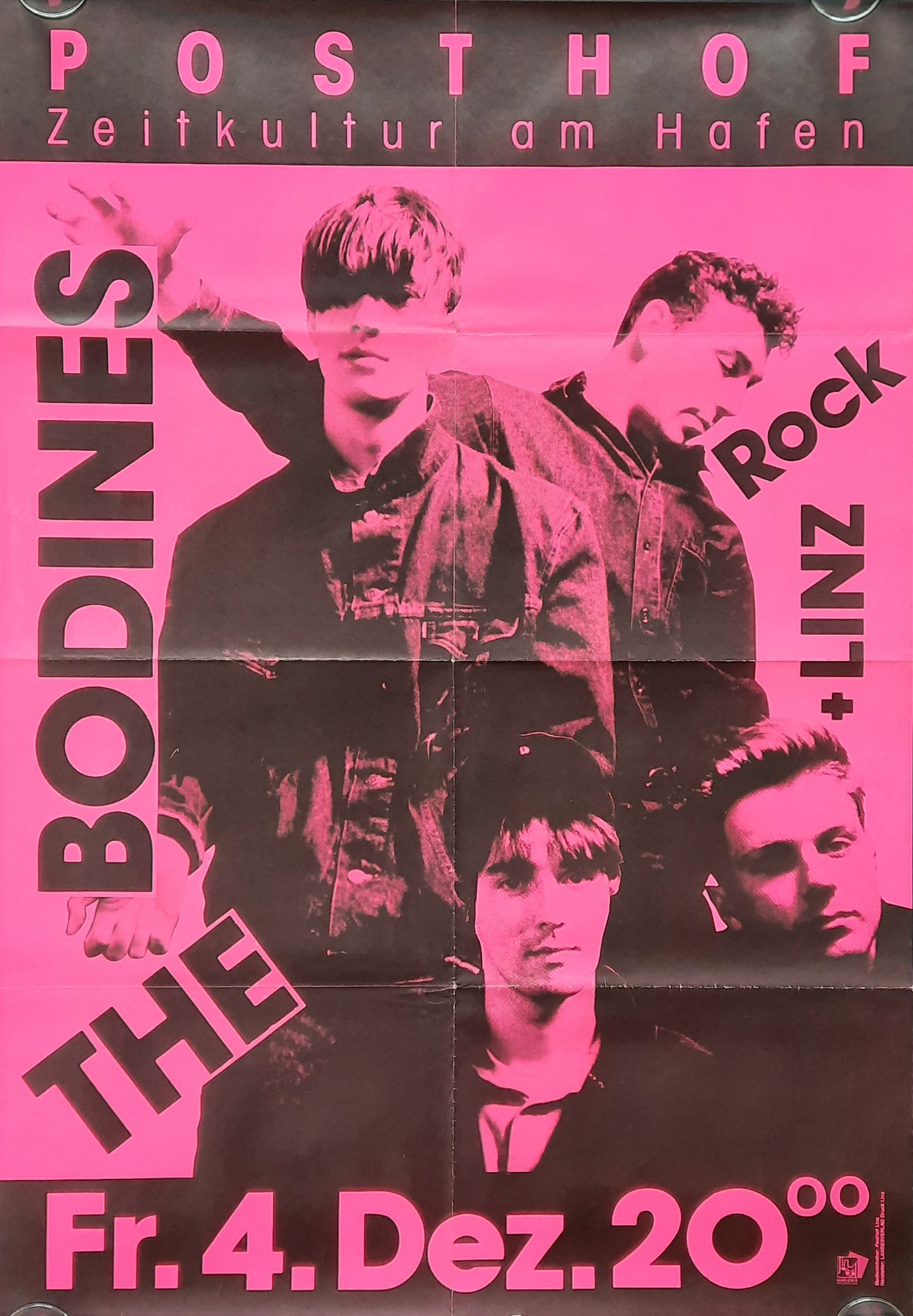 BODINES Original Concert Poster December 4, 1990 Linz Austria
