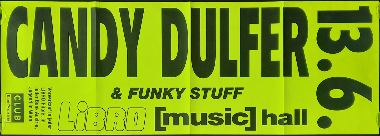 CANDY DULFER Original Concert Poster June 13, 1996 Vienna Austria