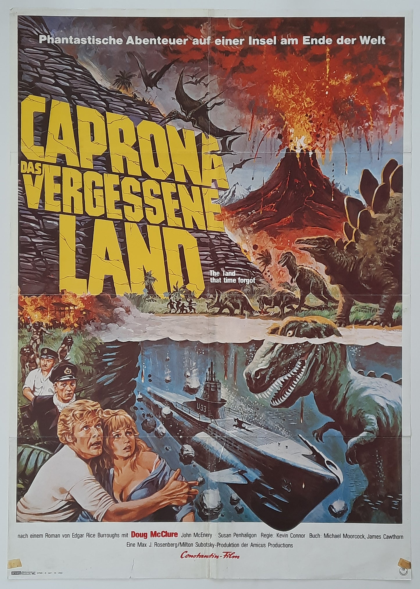 CAPRONA - THE LAND THAT TIME FORGOT Original Movie Poster 1974 German 1-Sheet 1