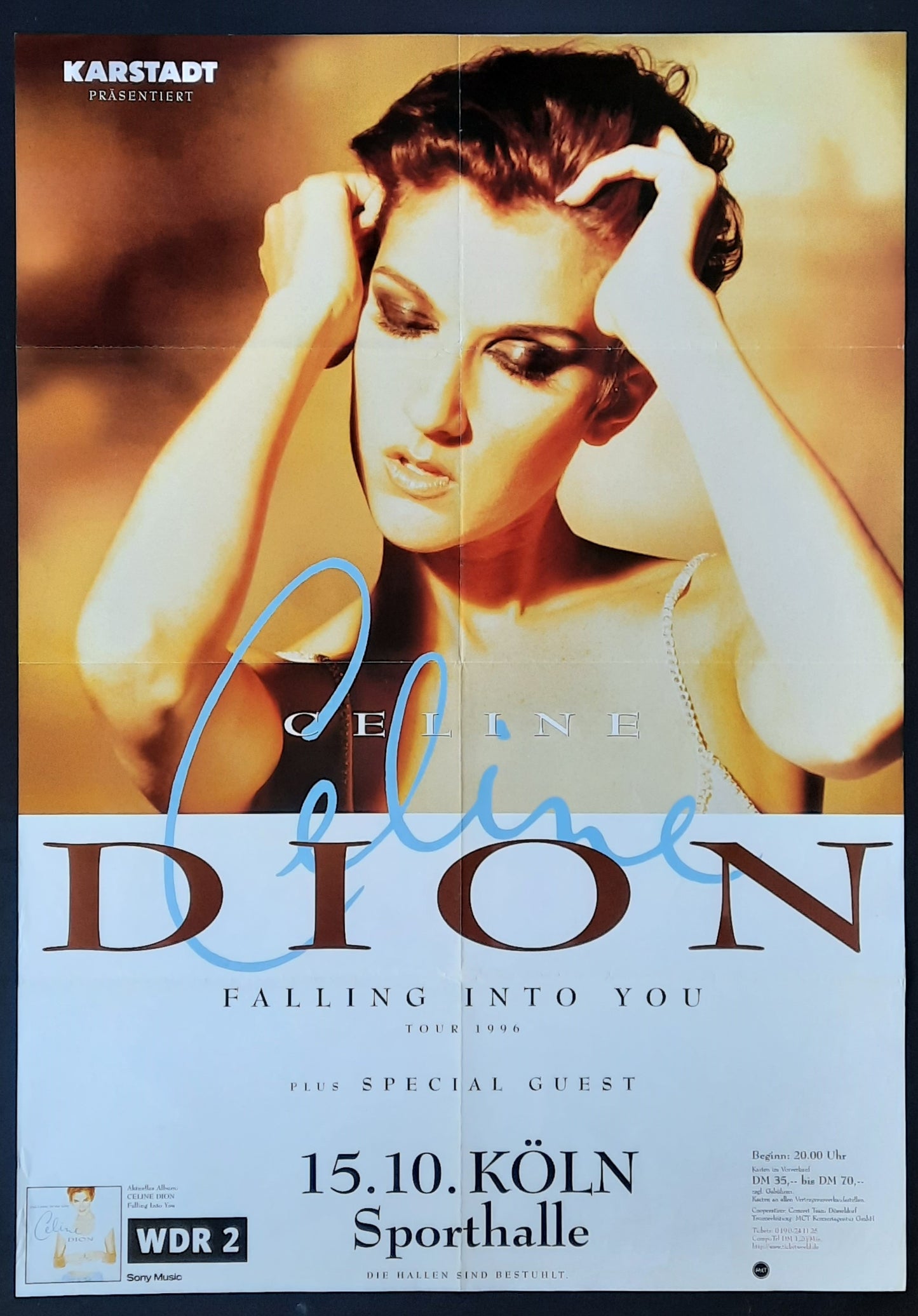 CELINE DION Original Concert Poster October 15, 1997 Cologne Germany 1