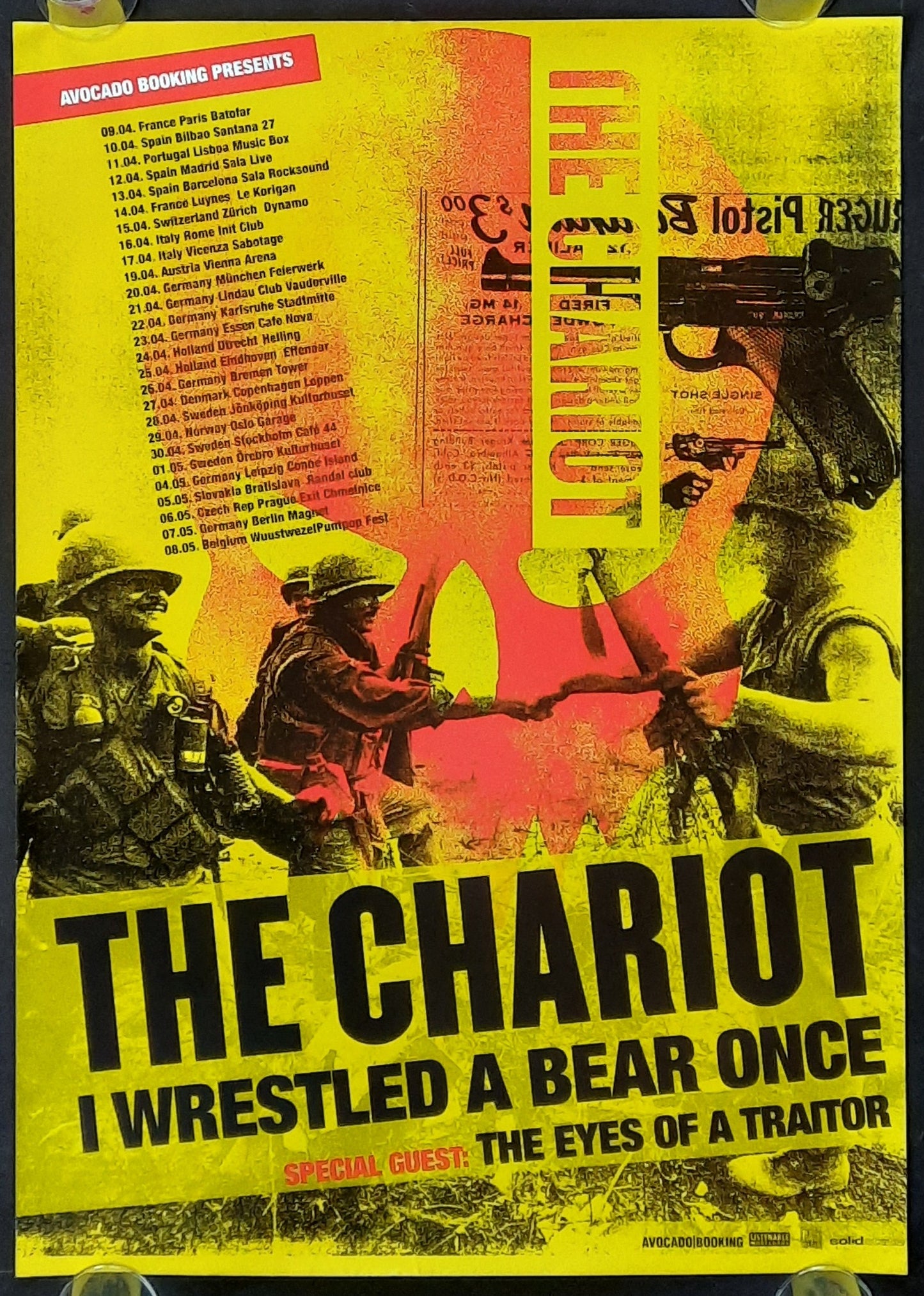 CHARIOT Original Concert Poster 2010 European Tour 42x59 (12)