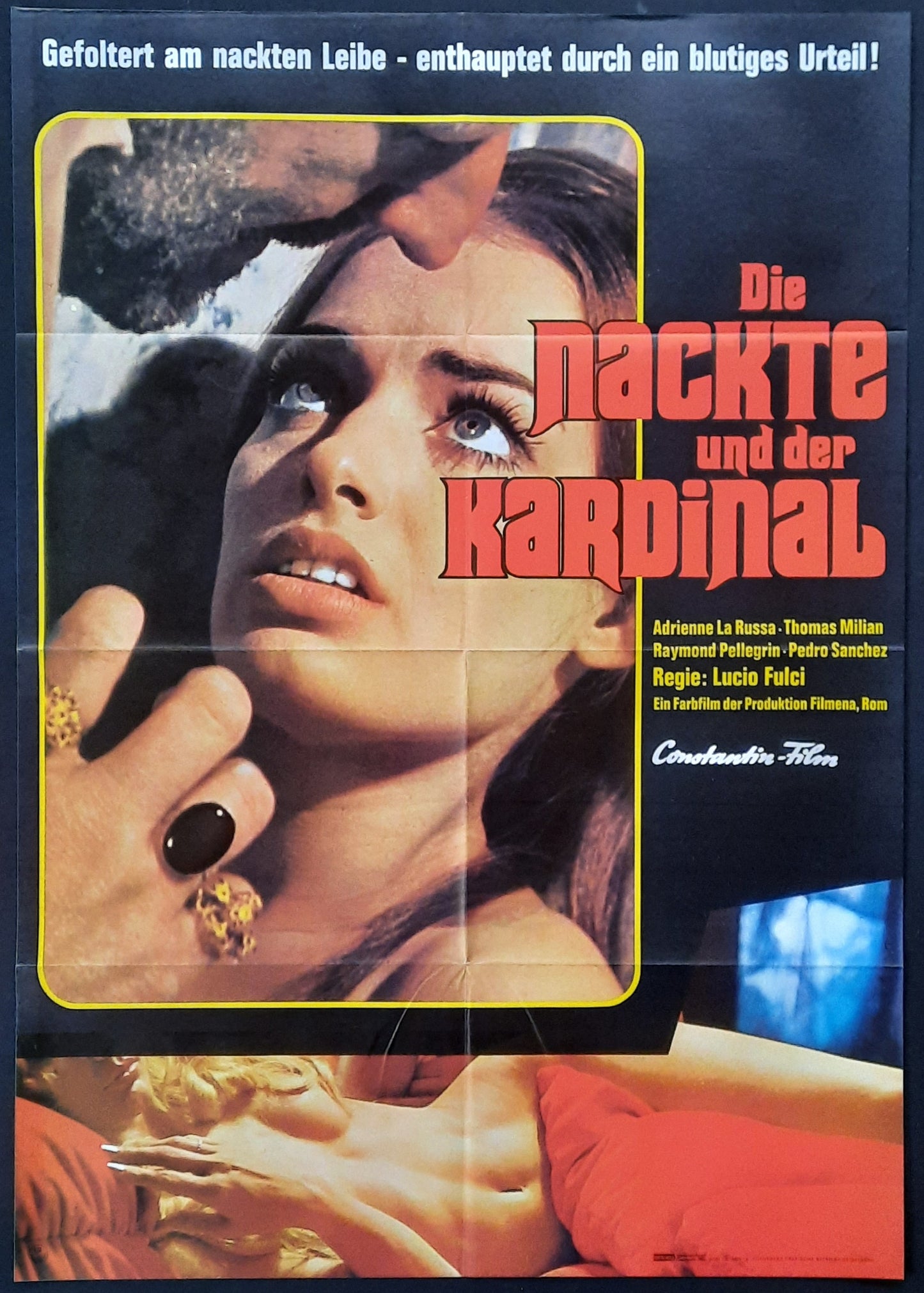CONSPIRACY OF TORTURE Original Movie Poster 1969 by Lucio Fulci German 1 Sheet Poster