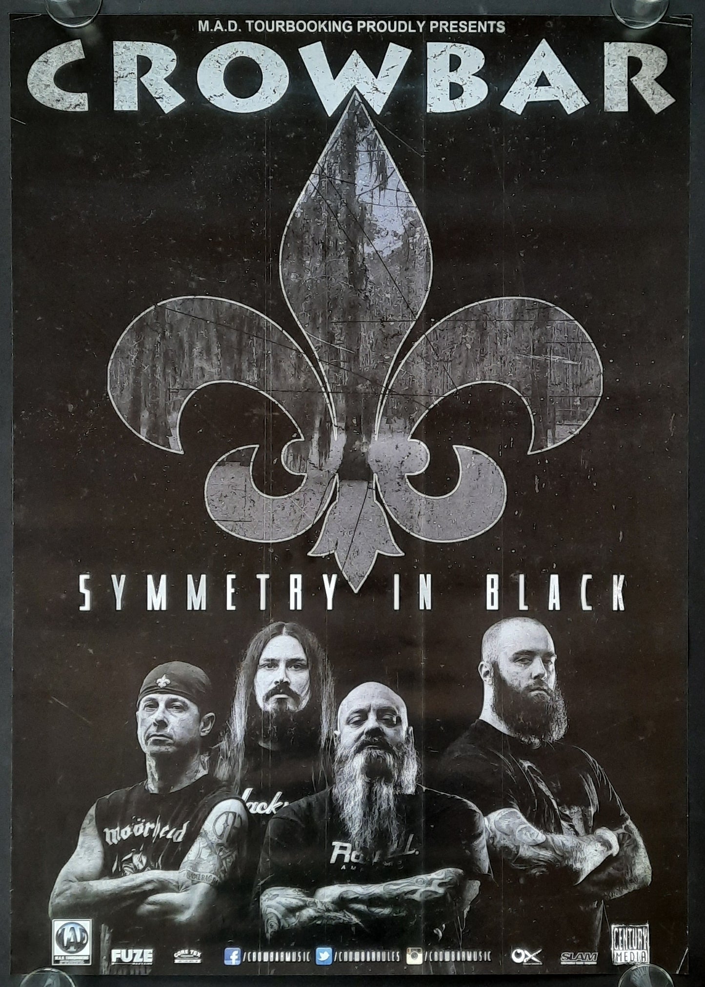 CROWBAR Original Concert Poster 2014 Symmetry In Black Tour