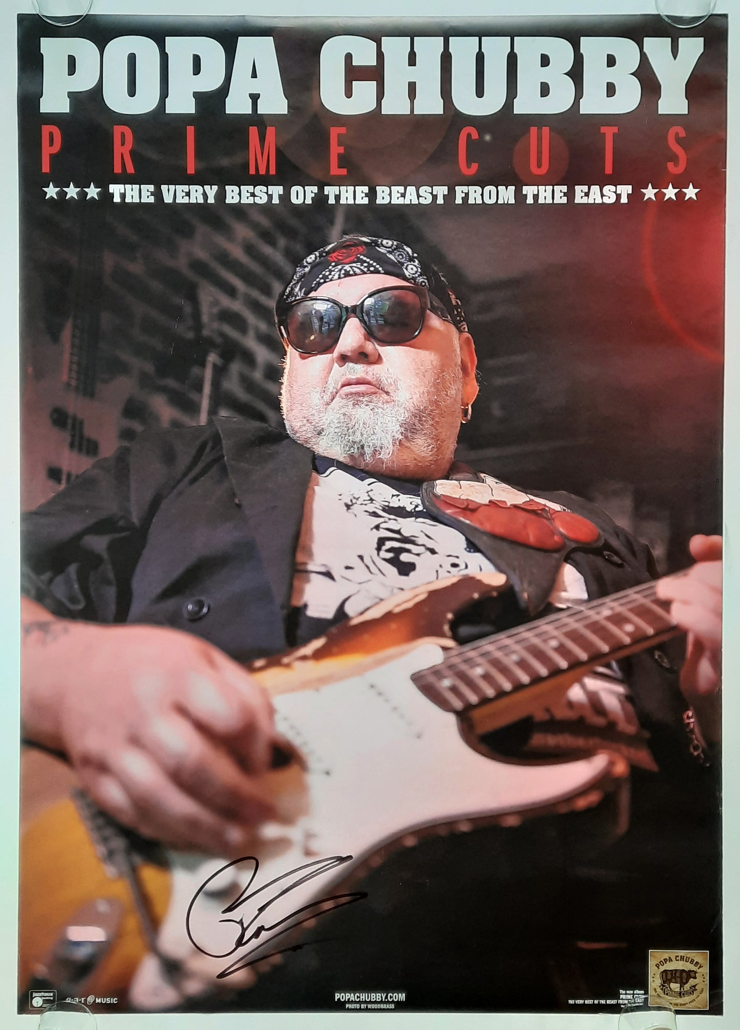 POPA CHUBBY Original Promotion Poster - 2018 Album "Prime Cuts" 1st print SIGNED!!!