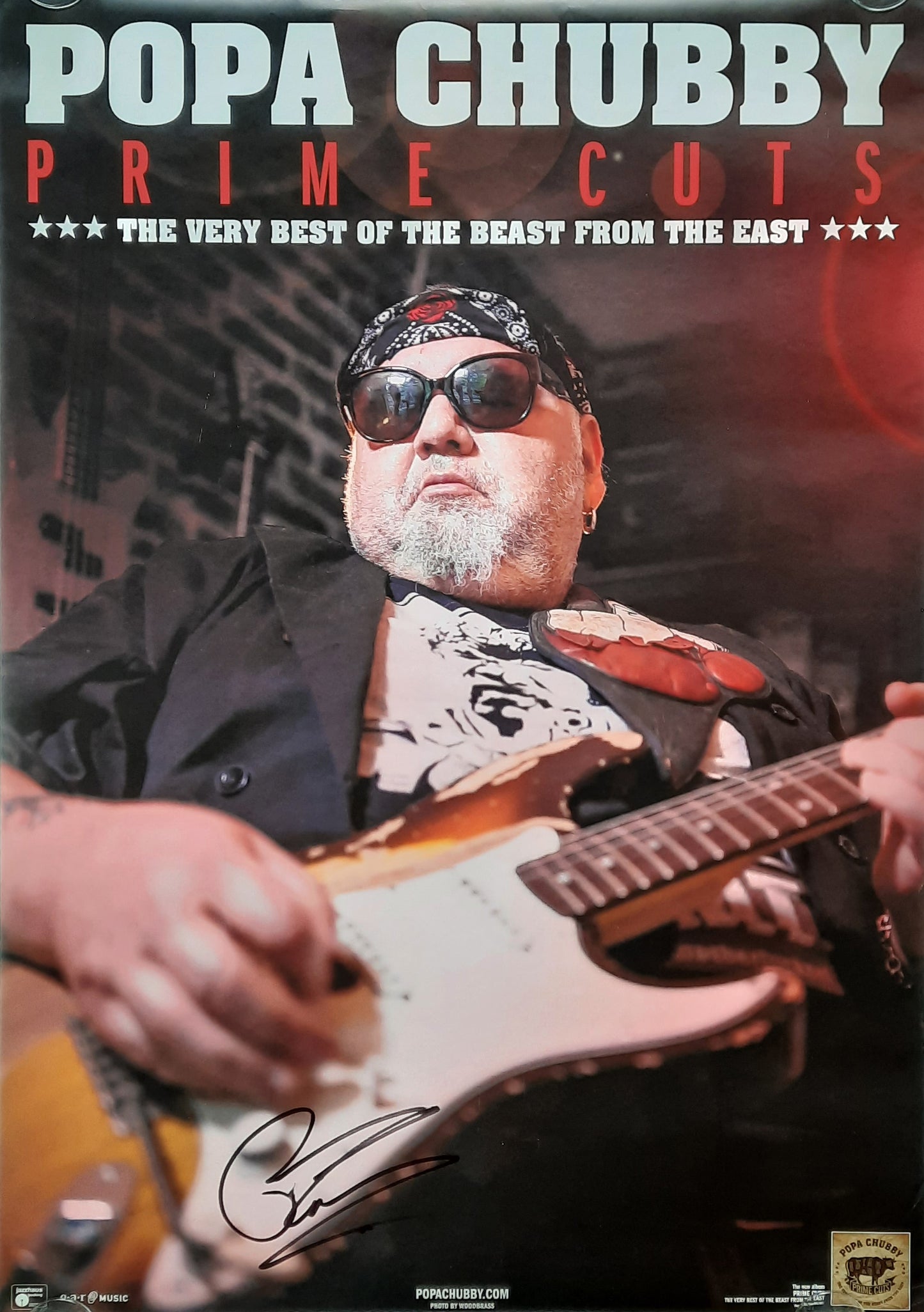POPA CHUBBY Original Promotion Poster - 2018 Album "Prime Cuts" 1st print SIGNED!!!
