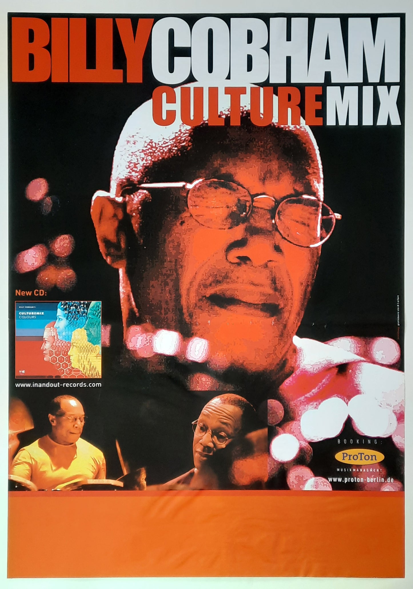 BILLY COBHAM Original Tour Poster 2002 Germany 1st print