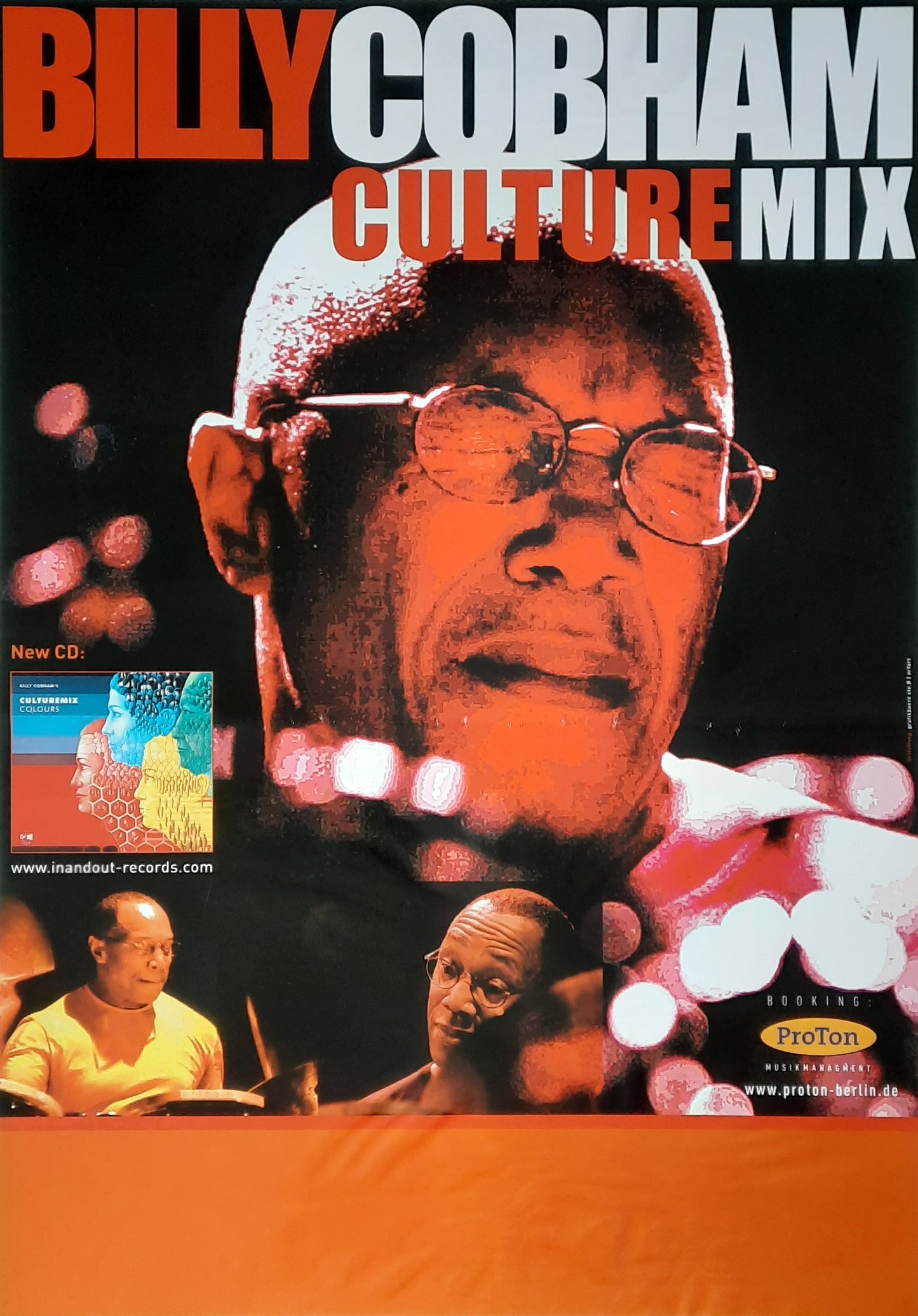 BILLY COBHAM Original Tour Poster 2002 Germany 1st print