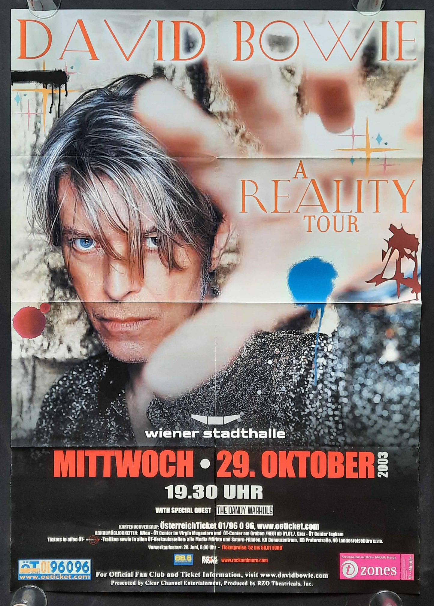 DAVID BOWIE Original Concert Poster October 29, 2003 Vienna Austria 1