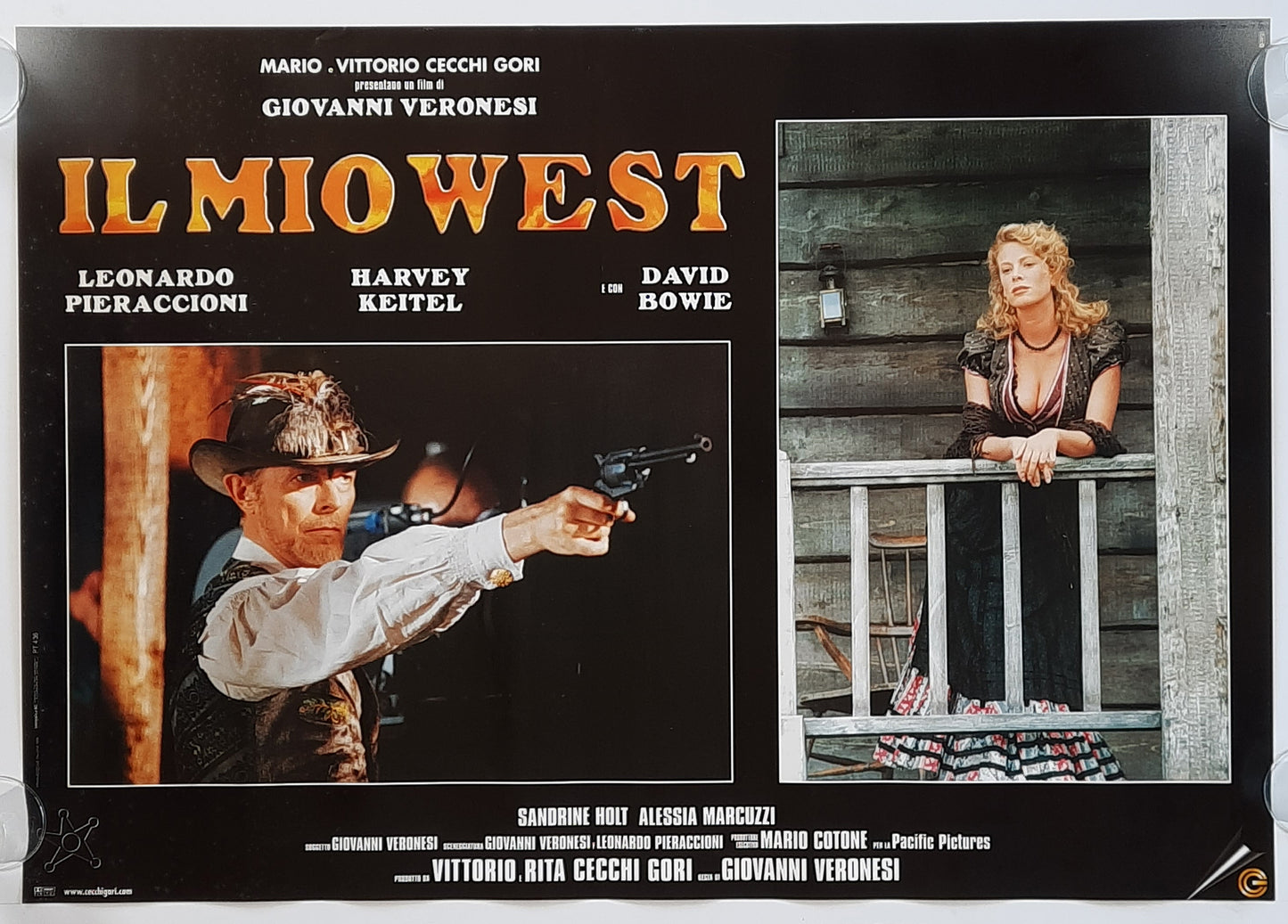 DAVID BOWIE Original Movie Promotion Poster 1998 "My West" Italian 1
