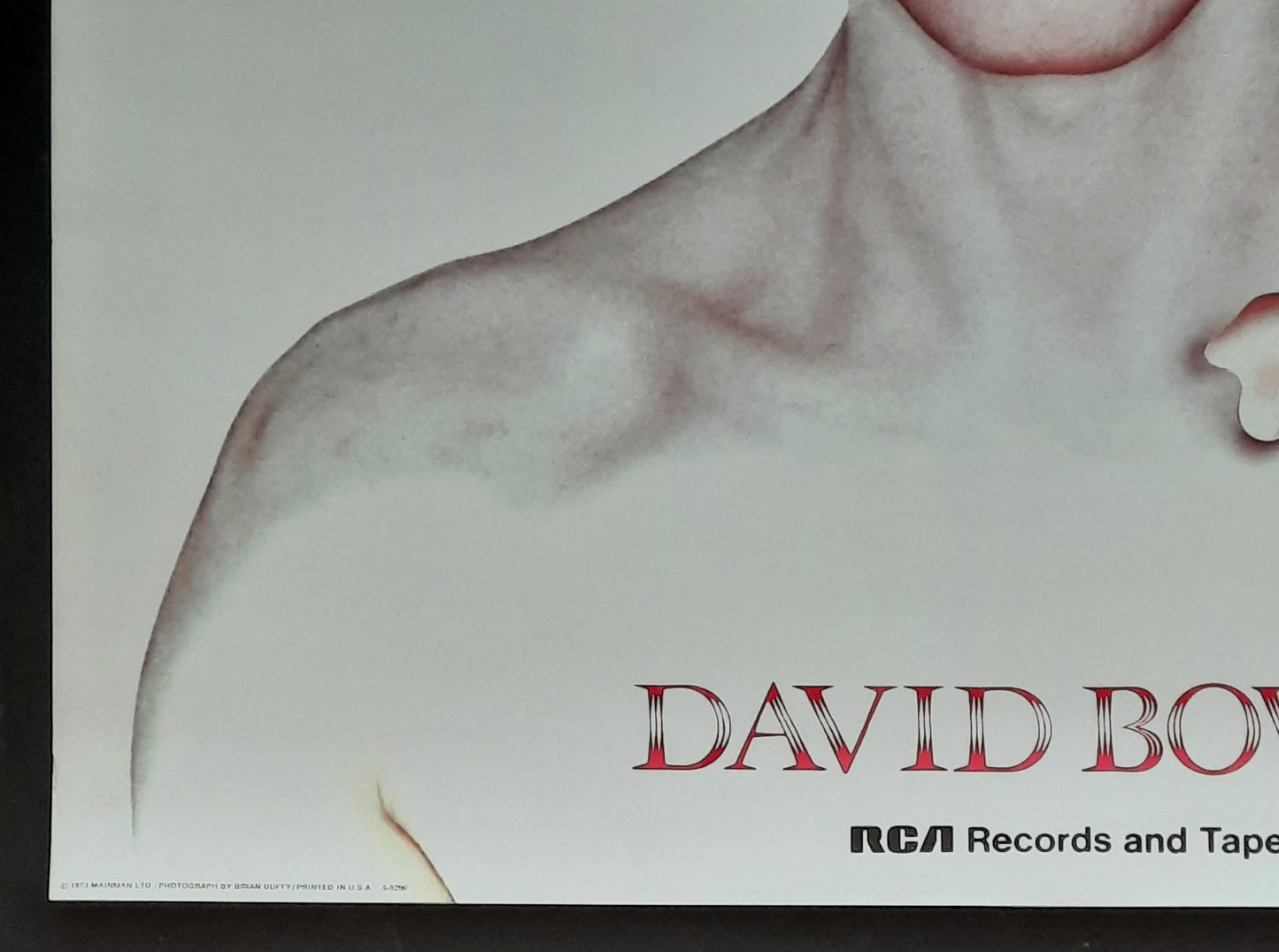 DAVID BOWIE Original Promotion Poster - 1973 Album "Aladdin Sane" by DUFFY 2