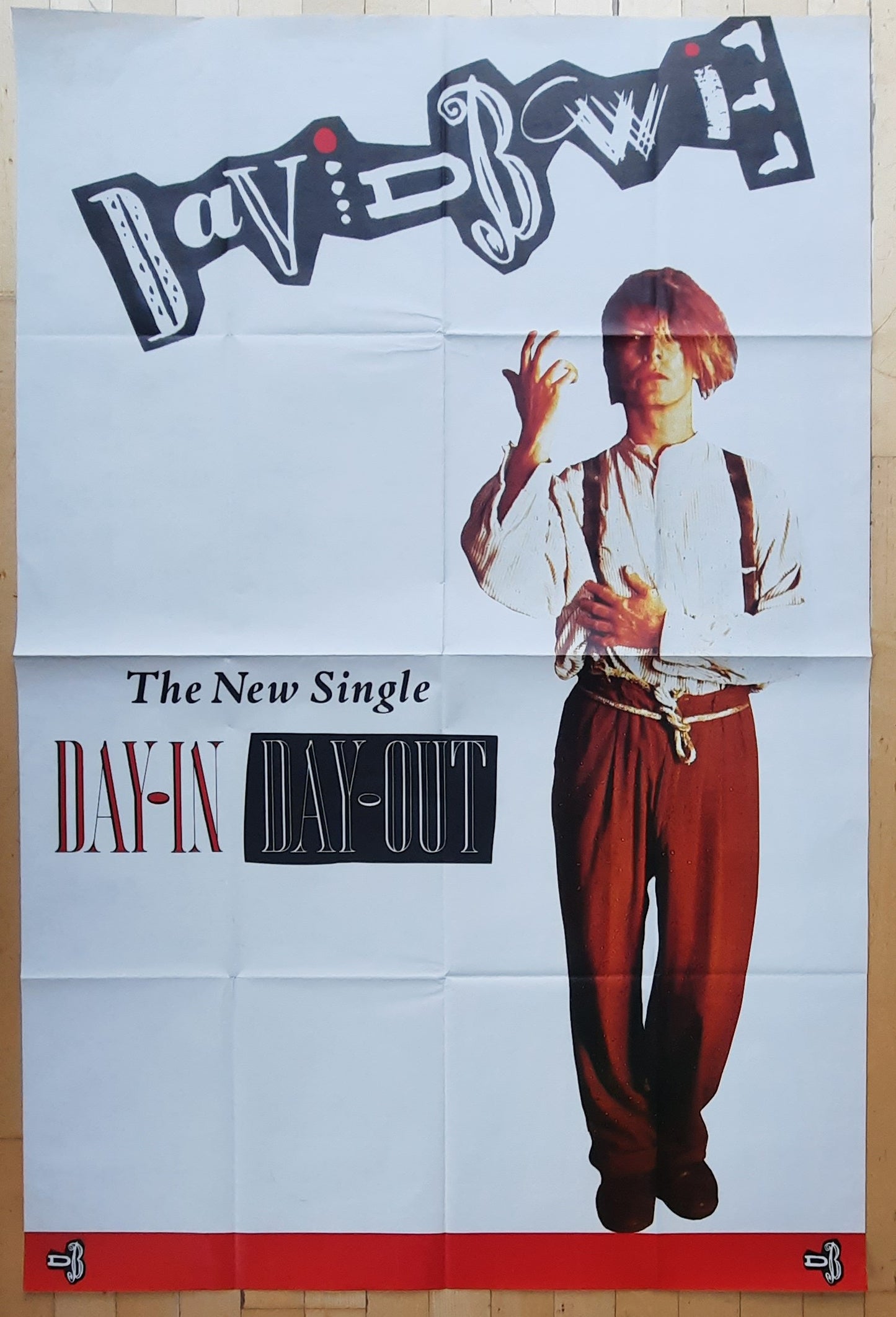 DAVID BOWIE Original Promotion Poster - 1987 Single "Day In Day Out" SUBWAY POSTER 1