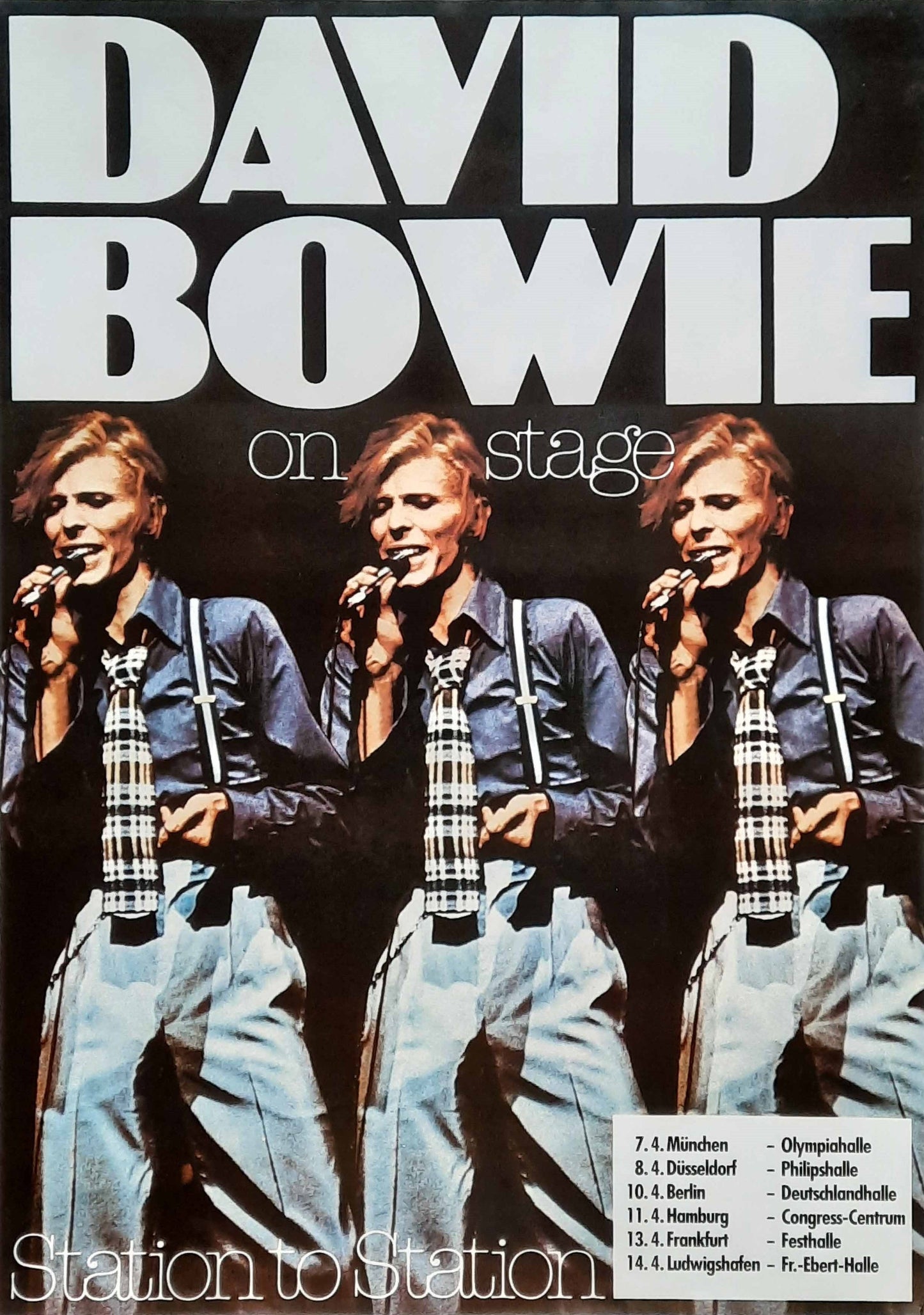 DAVID BOWIE Tour Poster 1976 STATION TO STATION Germany RP