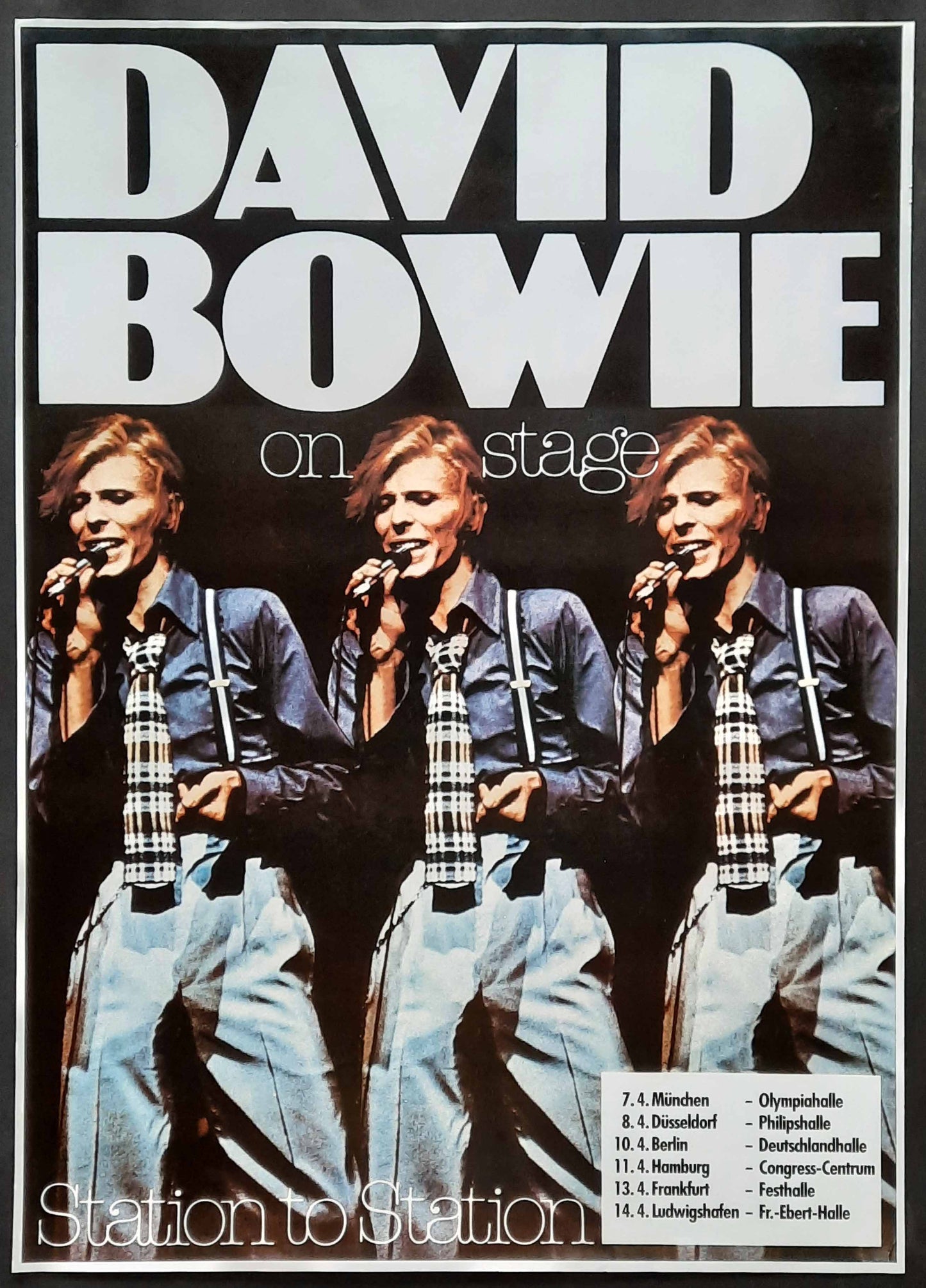 DAVID BOWIE Tour Poster 1976 STATION TO STATION Germany RP 1