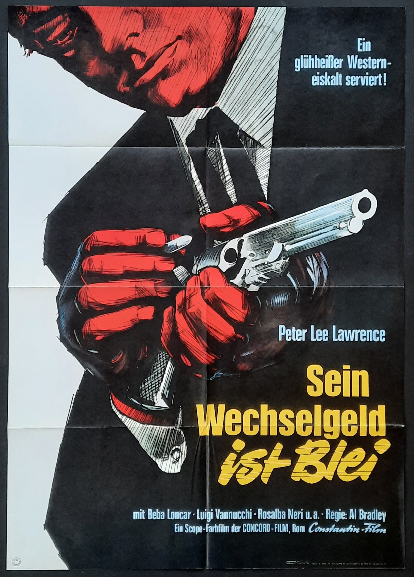 DAY OF VIOLENCE Original Movie Poster 1967 Peter Lee Lawrence German 1-Sheet Poster