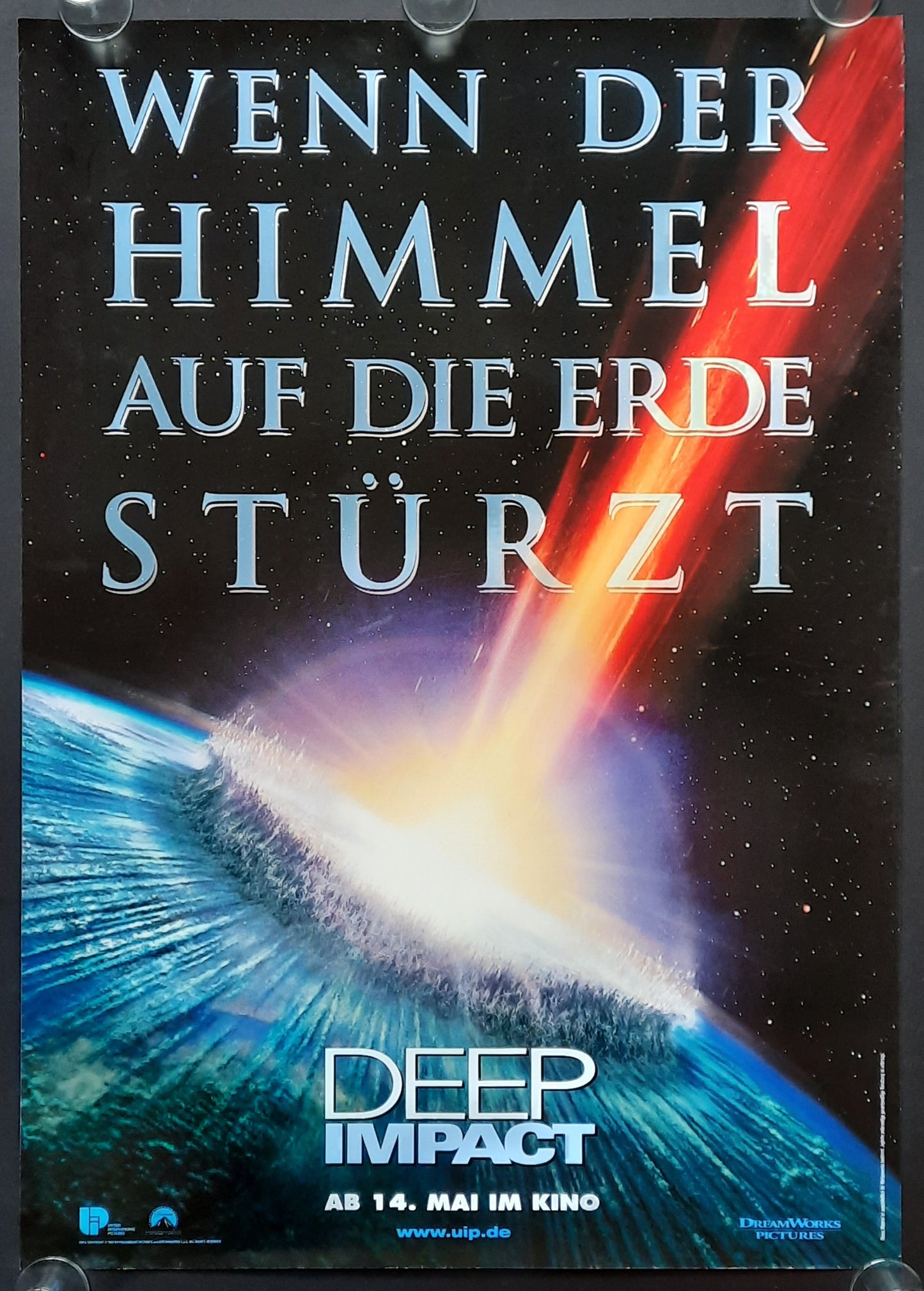 DEEP IMPACT Original Movie Poster 1998 Robert Duvall German 1-Sheet TEASER ROLLED 1