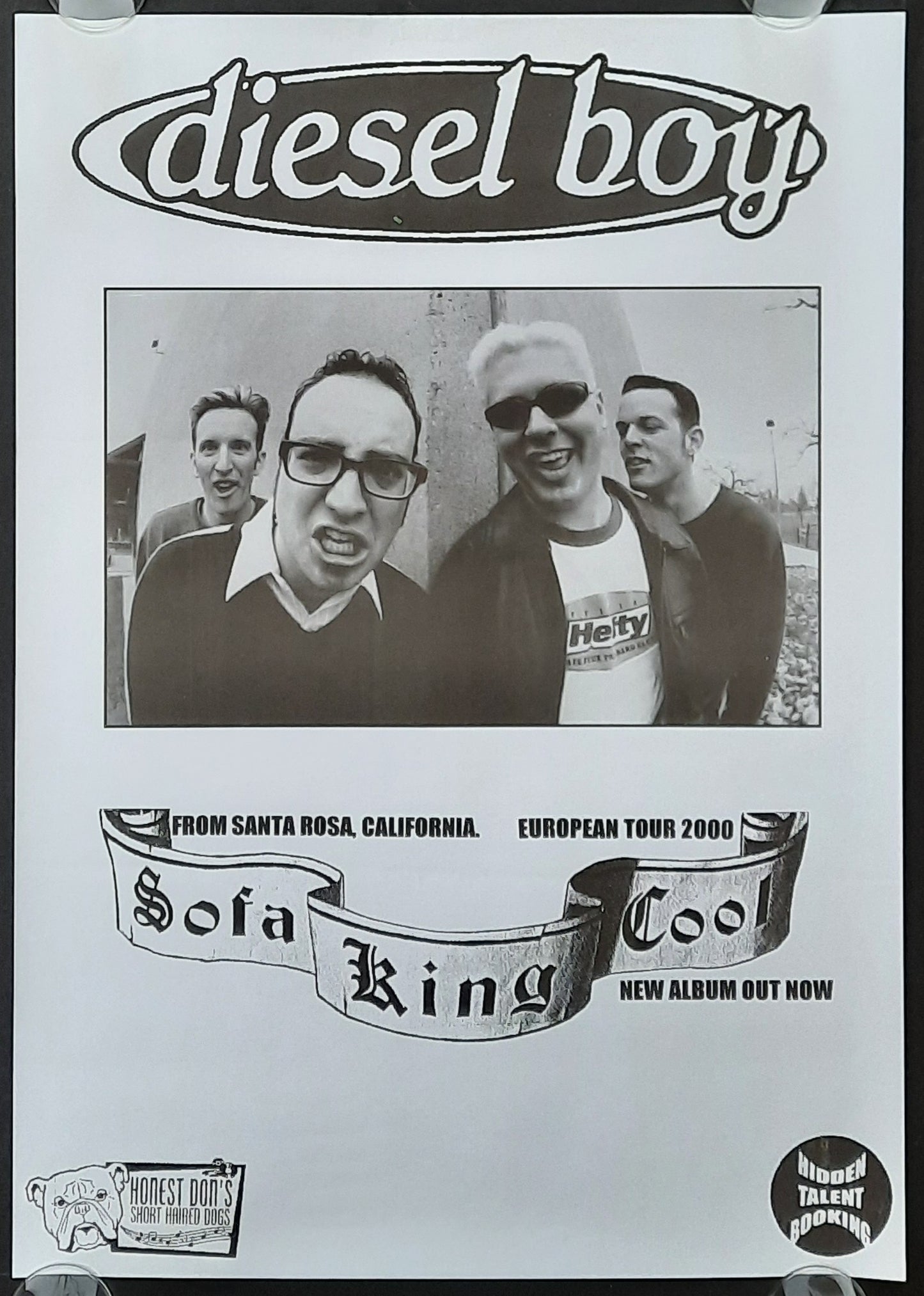 DIESEL BOY Original Concert Poster 2000 Sofa King Cool Tour 42x59d (12)