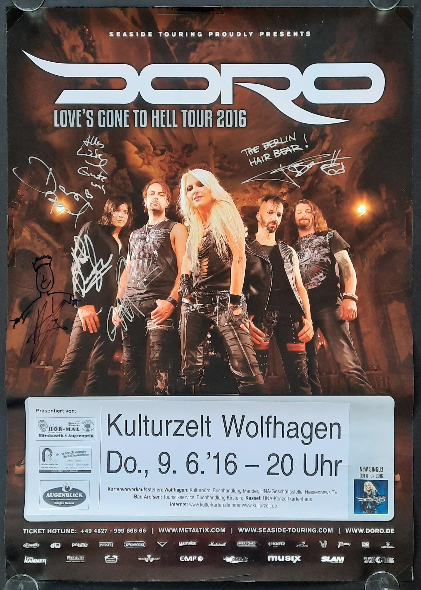 DORO Original Concert Poster June 9, 2016 Wolfhagen Germany