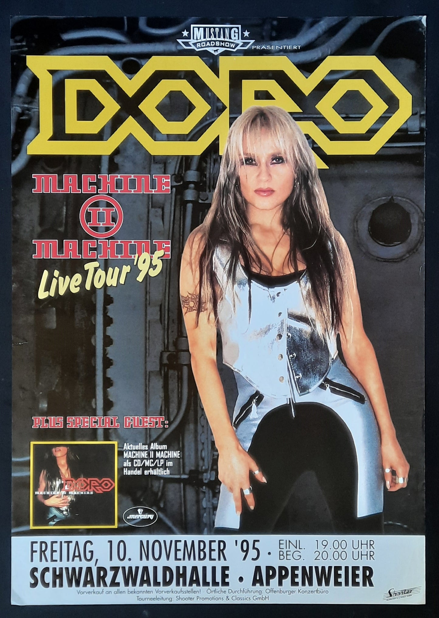 DORO Original Concert Poster November 10, 1995 Appenweier Germany