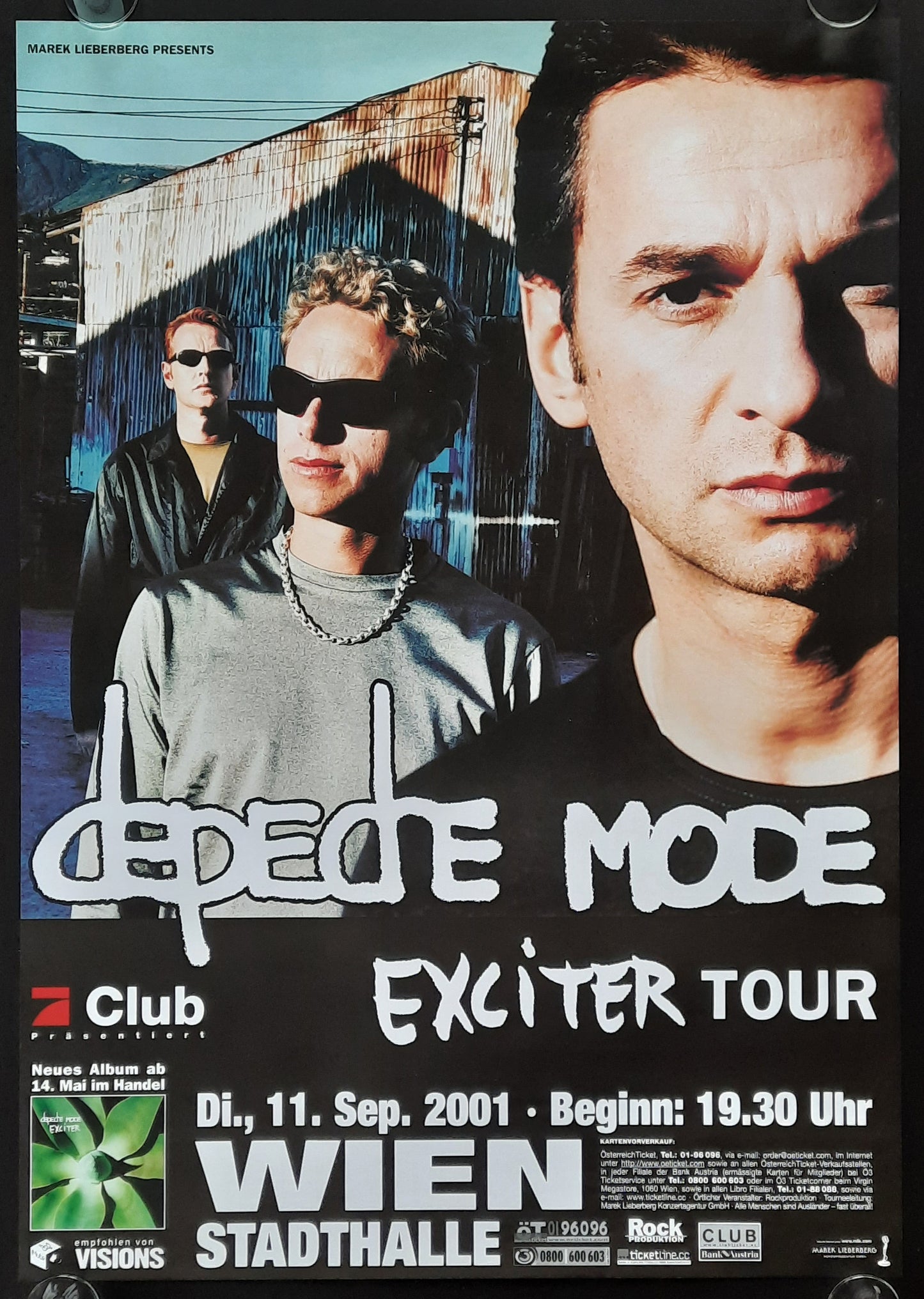 DEPECHE MODE Original Concert Poster September 11, 2001 Vienna (9/11 !!)