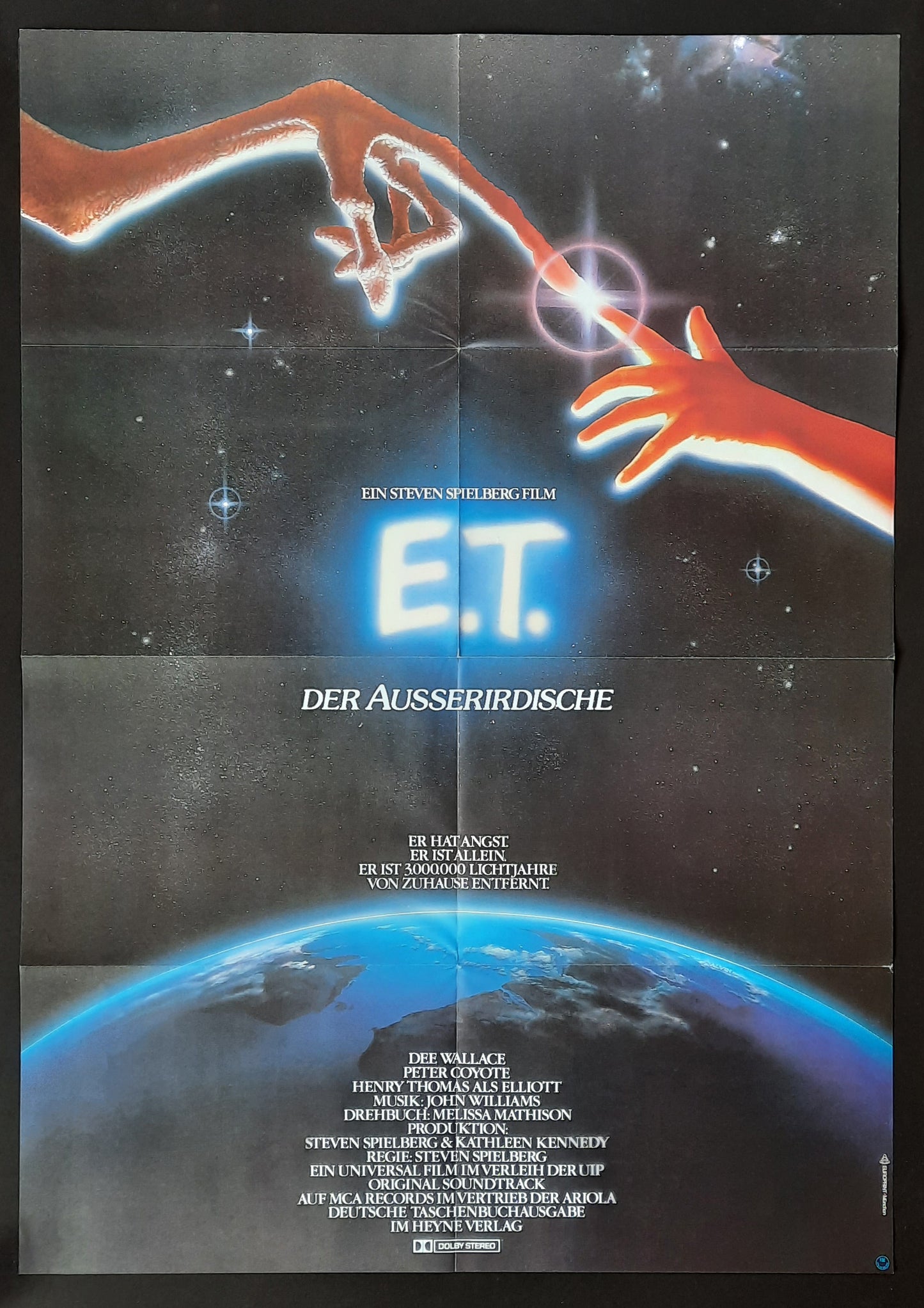 E.T. THE EXTRA TERRESTRIAL Original Movie Poster 1982 Steven Spielberg German 1-Sheet 1