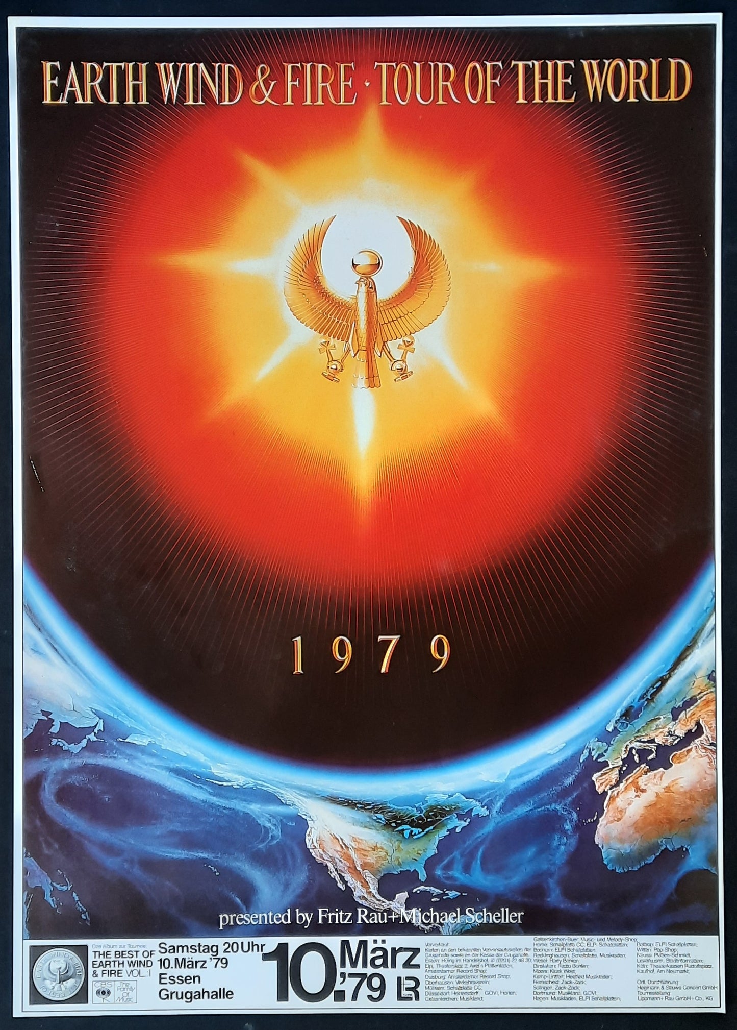 EARTH WIND & FIRE Original Concert Poster March 10, 1979 Essen Germany 2