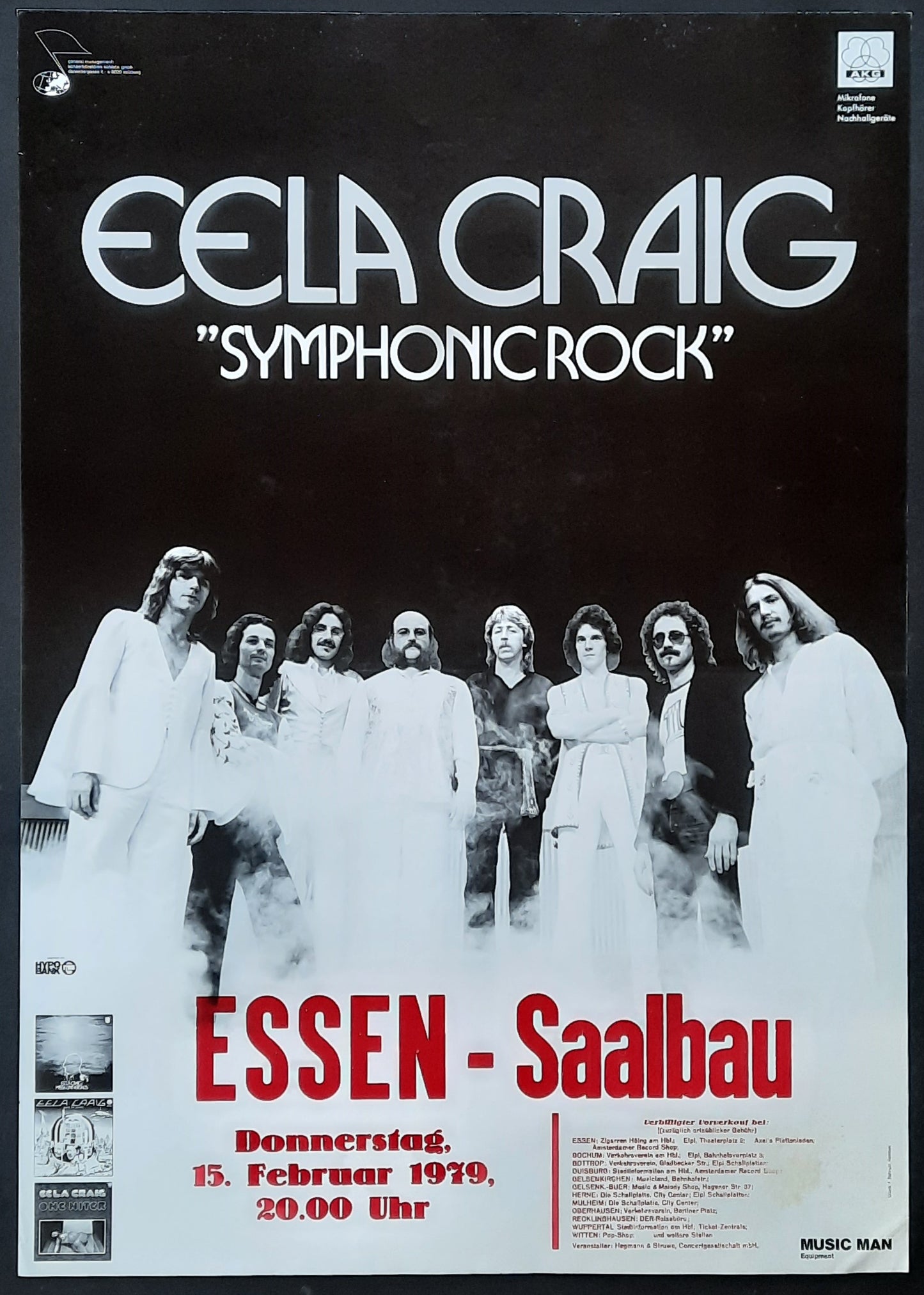 EELA CRAIG Original Concert Poster Feruary 15, 1979 Essen Germany