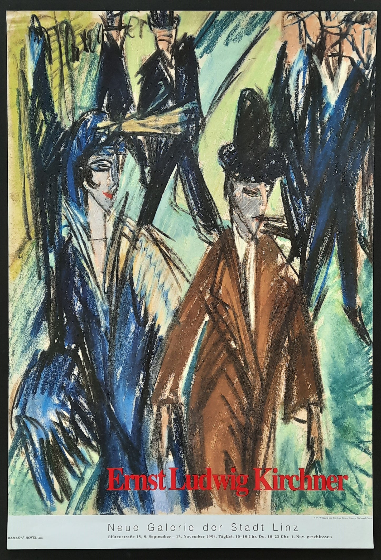 ERNST LUDWIG KIRCHNER Original Exhibitions Poster 1994 Linz Austria 1