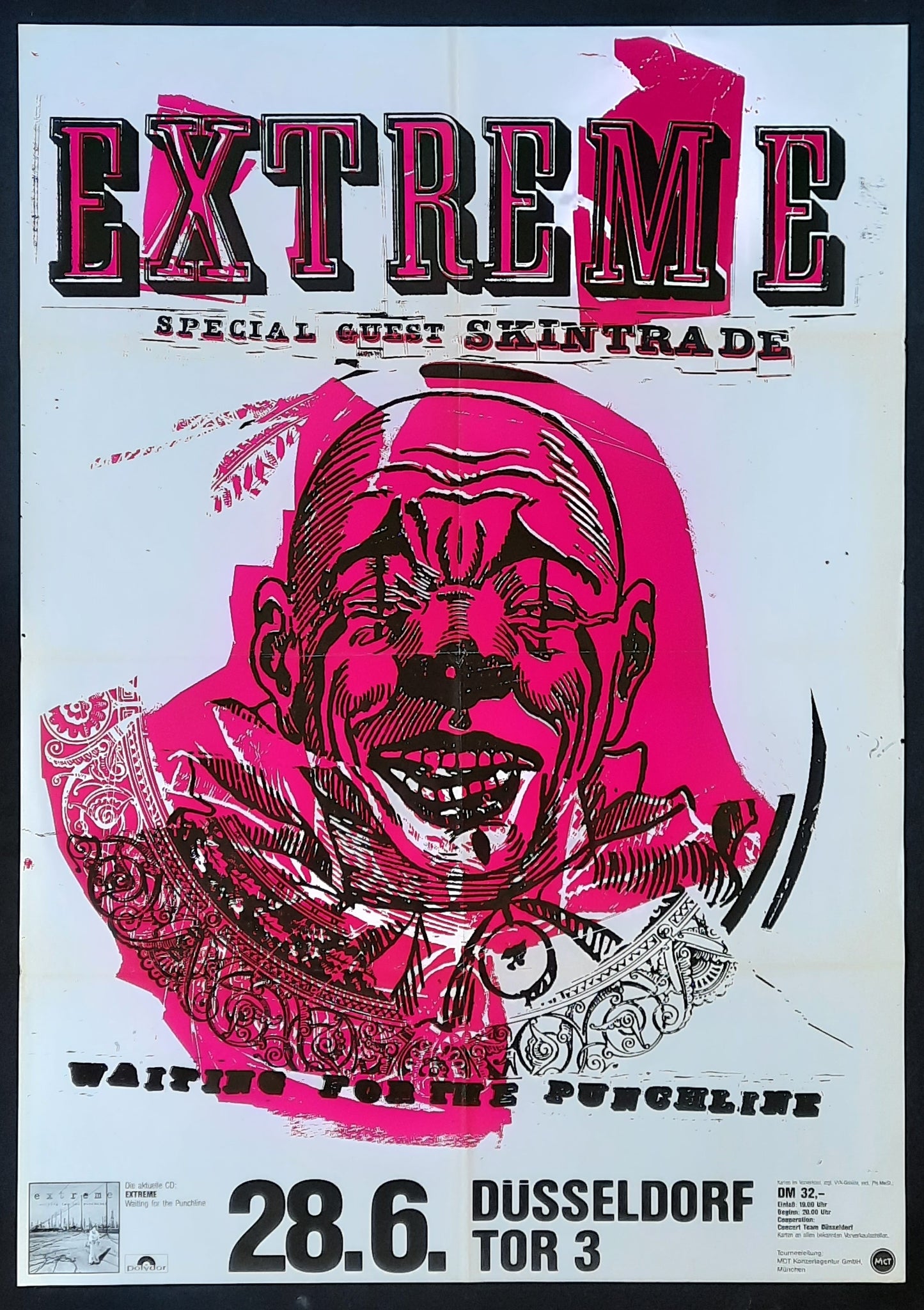 EXTREME Original Concert Poster June 28, 1995 Duesseldorf Germany
