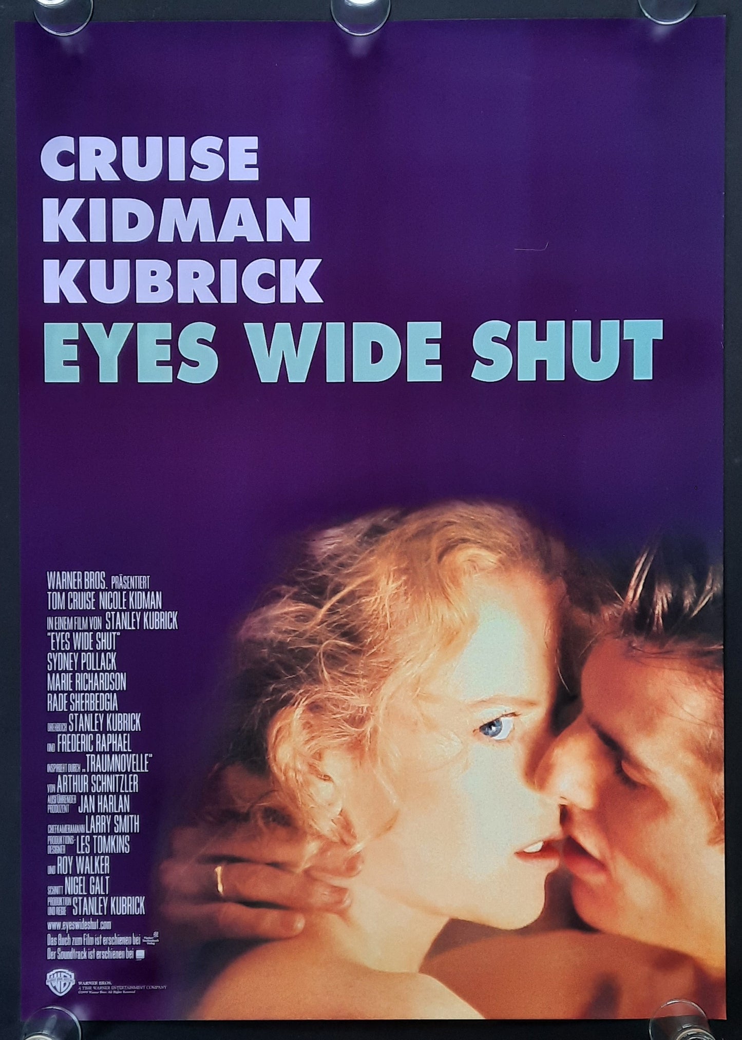 EYES WIDE SHUT Original Movie Poster 1999 Cruise Kidman Kubrick German 1-Sheet ROLLED