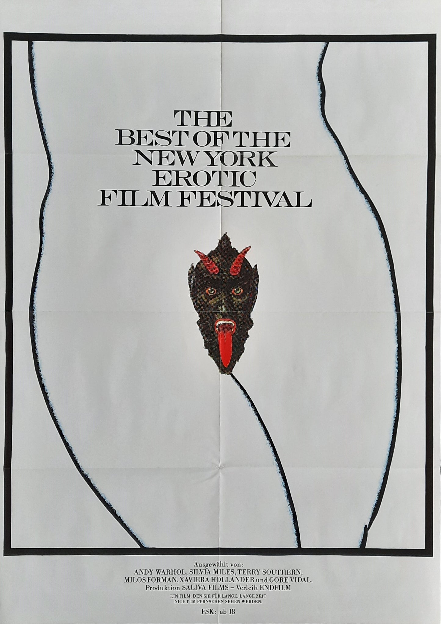BEST OF NEW YORK EROTIC FILM FESTIVAL Original Movie Poster 1973 Andy Warhol Milos Forman German 1 Sheet