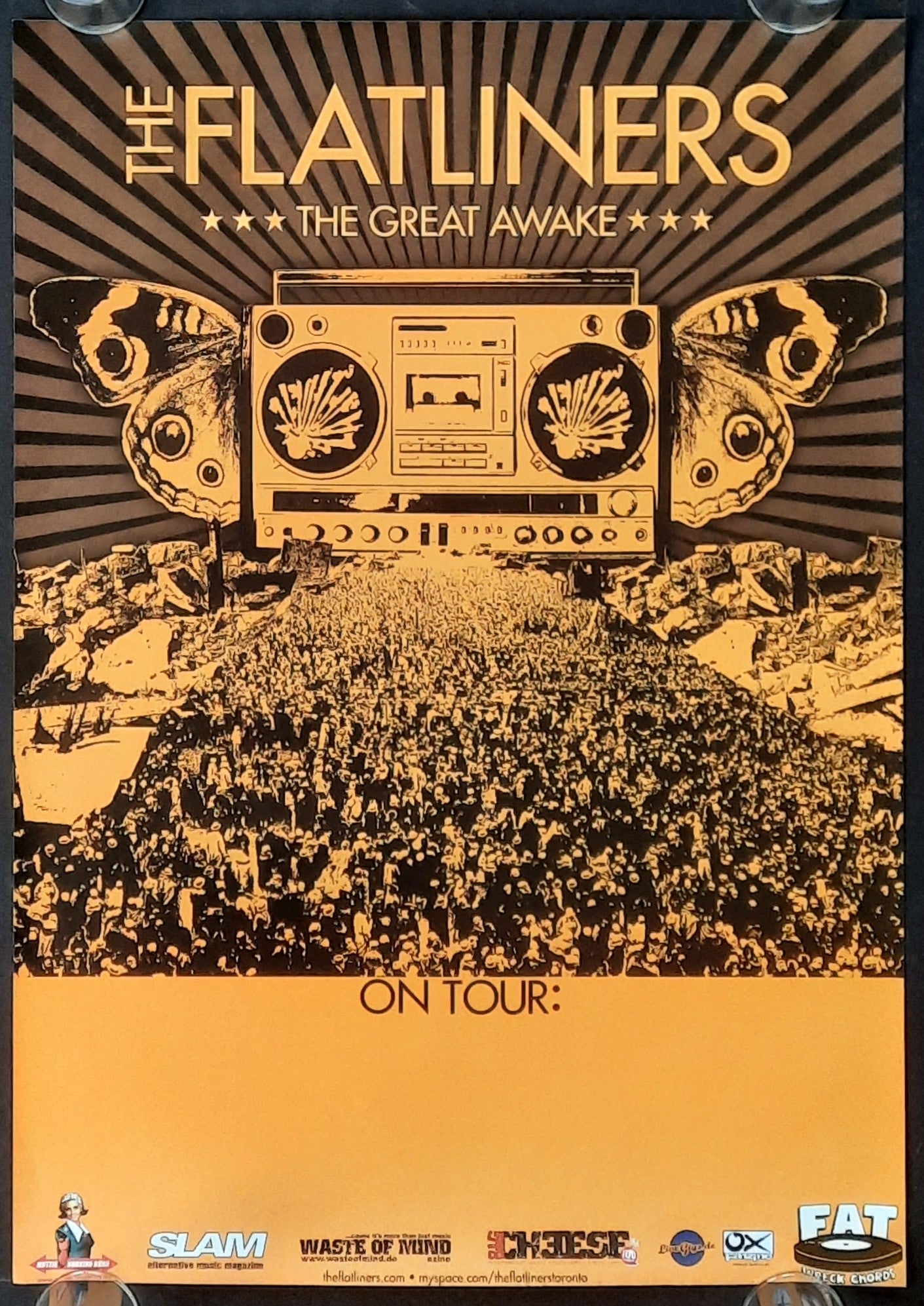 FLATLINERS Original Concert Poster 2007 The Great Awake Tour 42x59 (5) 1