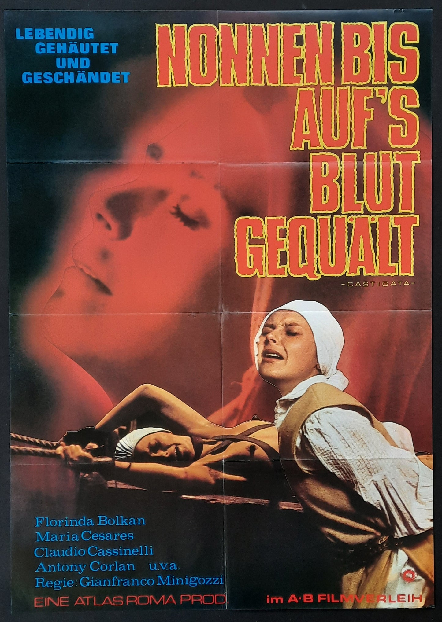 FLAVIA THE HERETIC Original Movie Poster 1974 Florinda Bolkan German 1-Sheet Poster