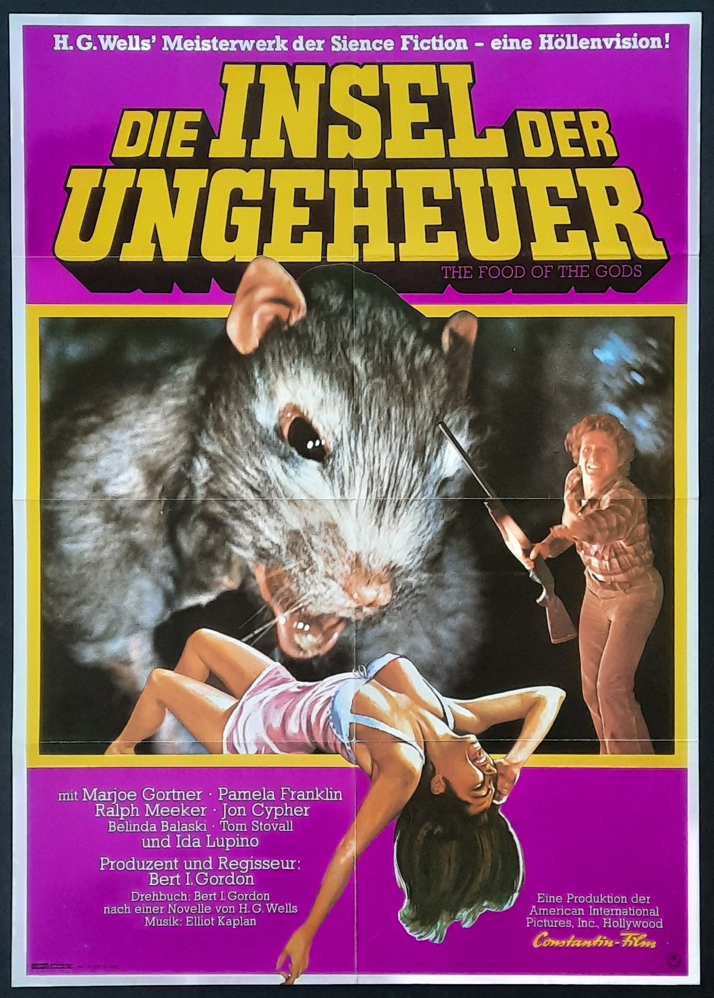 FOOD OF THE GODS (H.G. Wells) Original Movie Poster 1976 Marjoe Gortner Germany 1