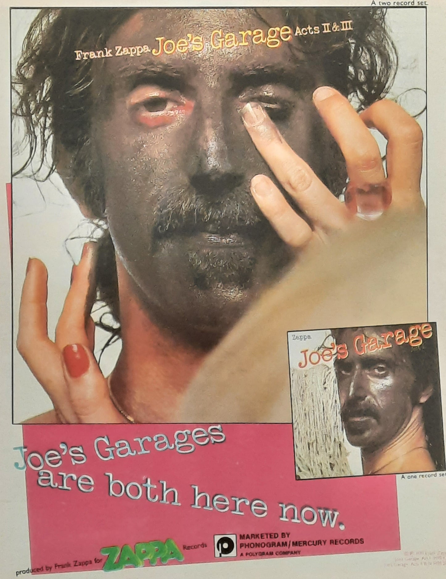 FRANK ZAPPA Original Press Advert/Poster - 1979 Album "Joe's Garage II & III