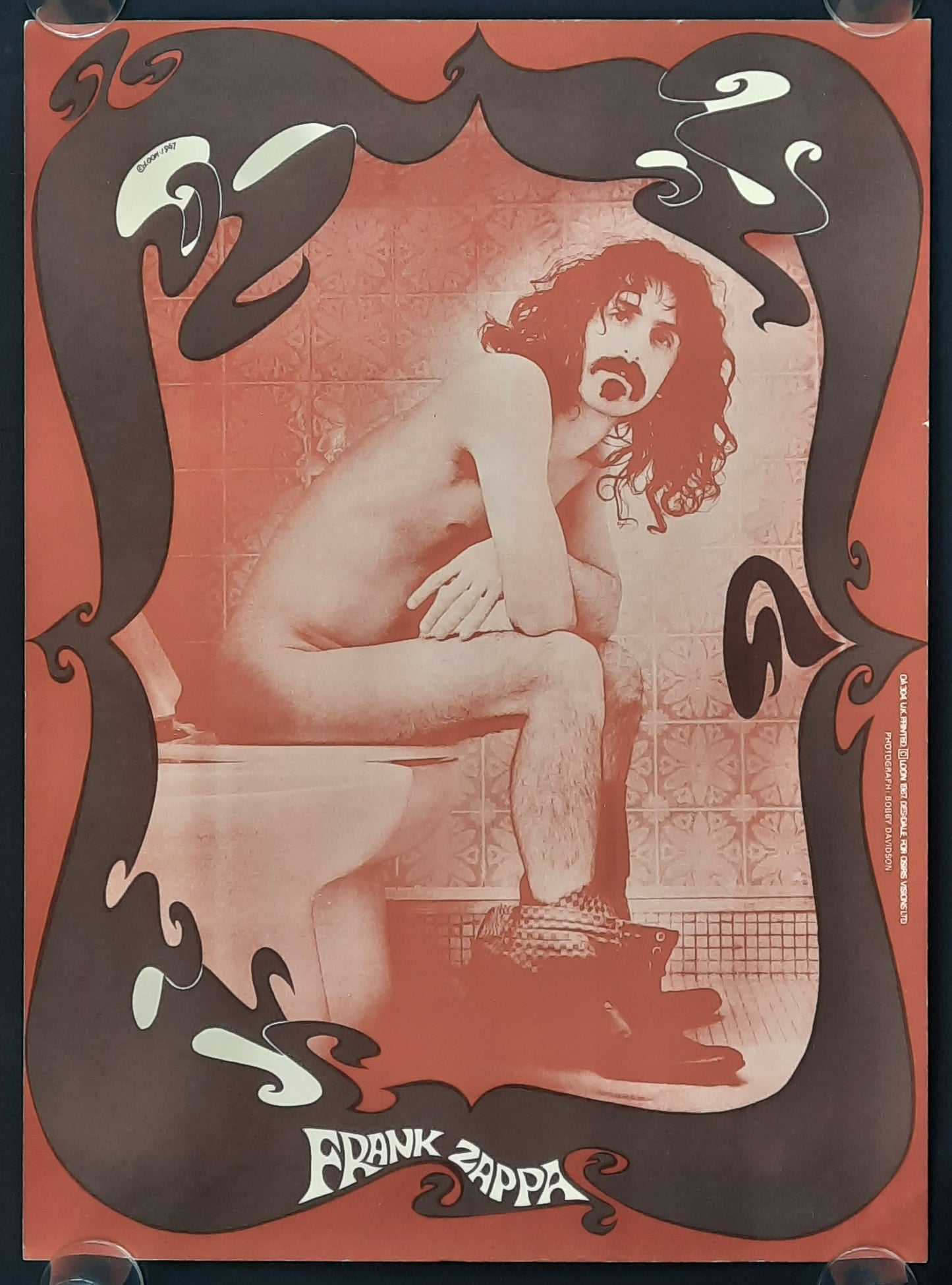 FRANK ZAPPA Original Promotion Poster 1967 "Toilet" by David Robertson 1
