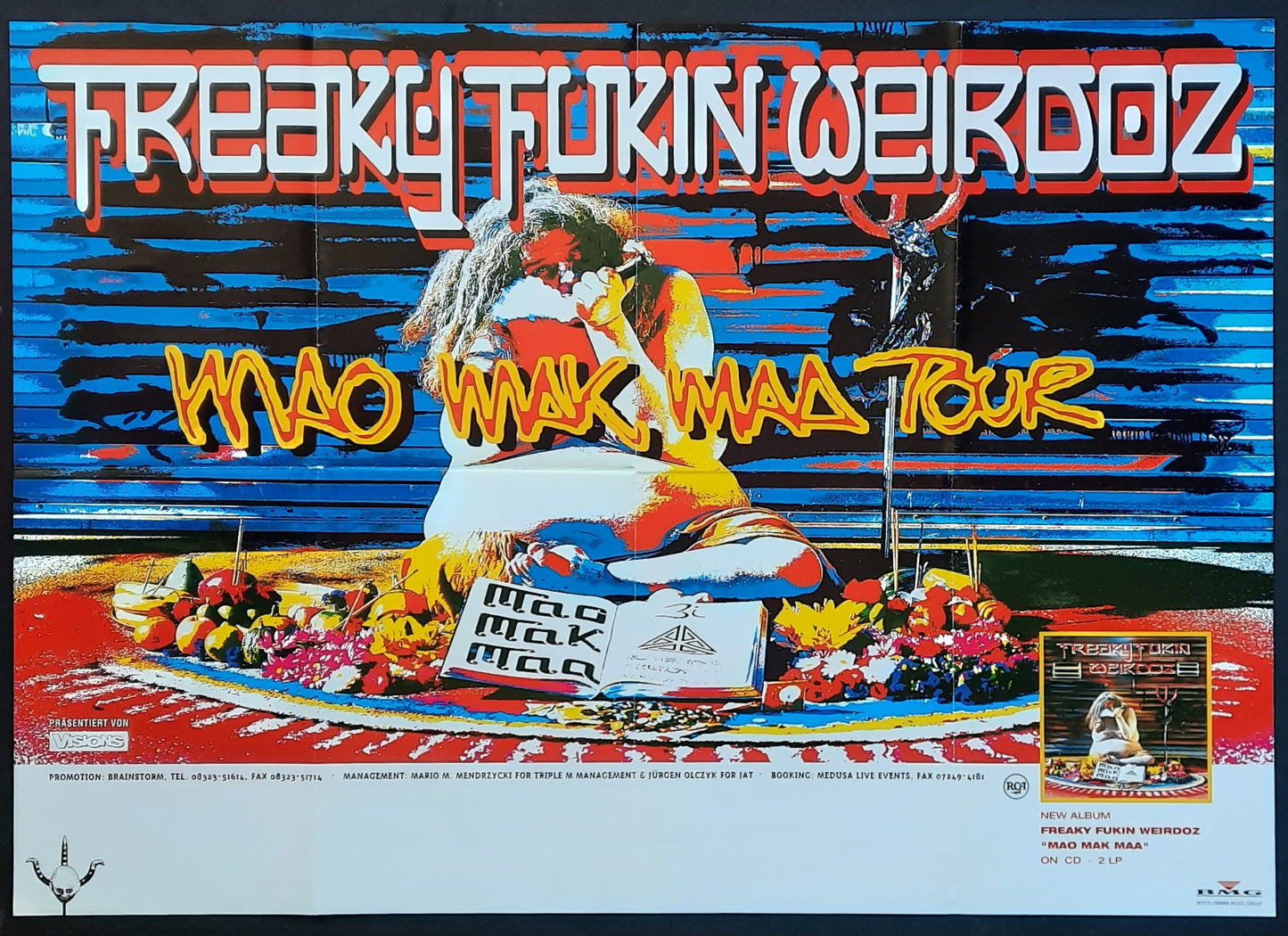 FREAKY FUKIN WEIRDOZ Original Concert Poster 1994 Germany Europe 1